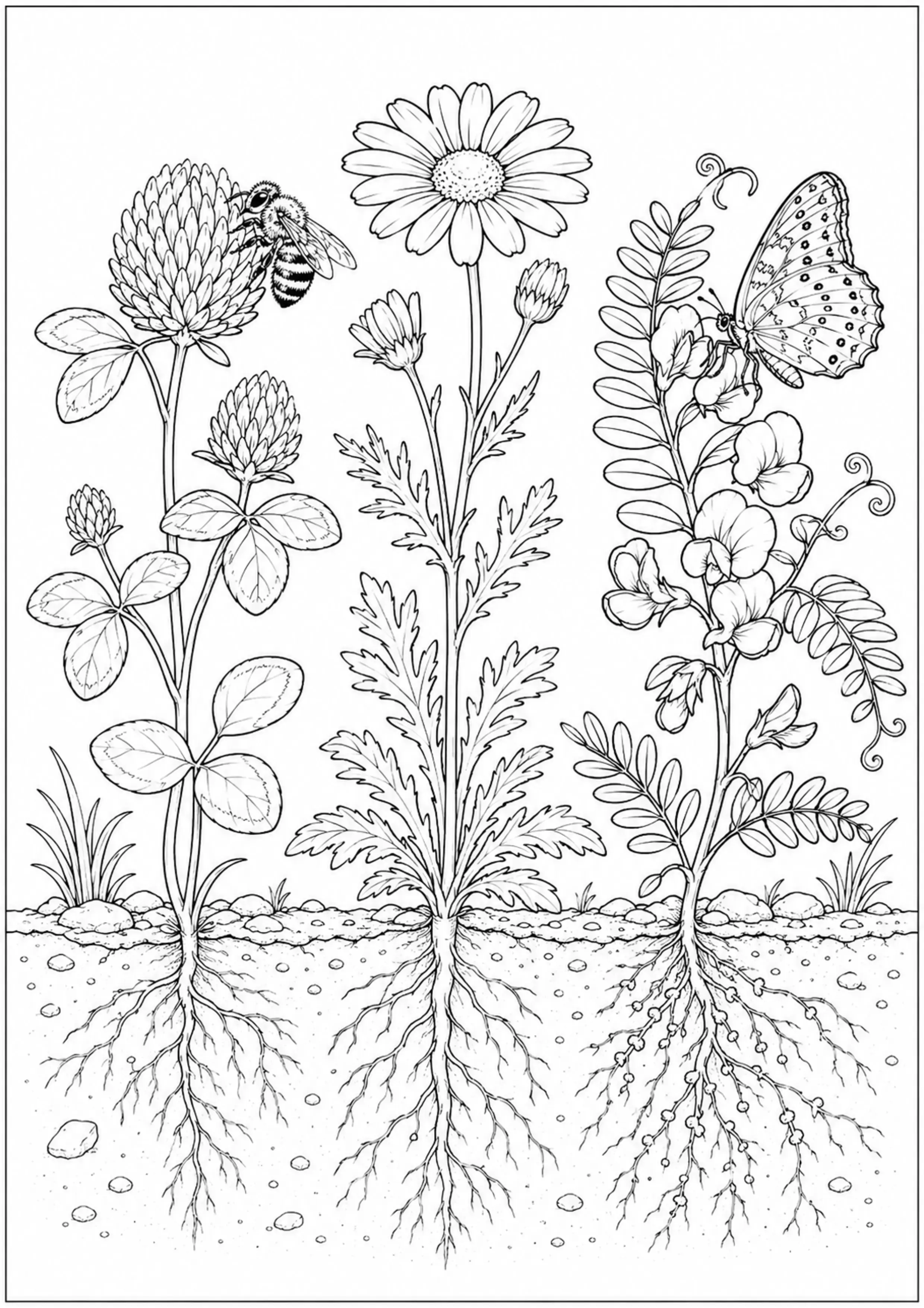 Coloriage Anatomie d’une fleur à imprimer – dessin n°20
