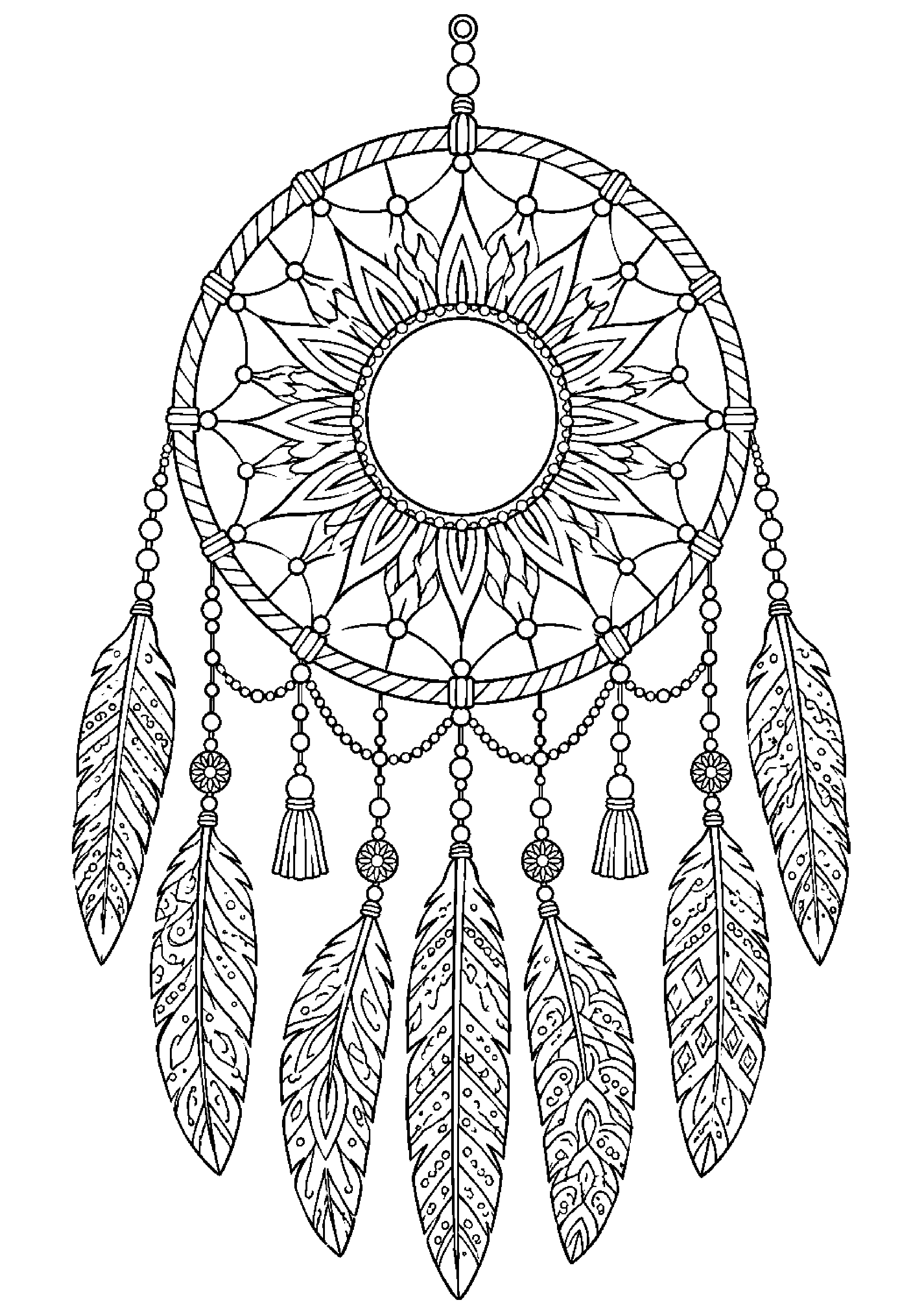 Coloriage attrape-rêves à imprimer – dessin n°7