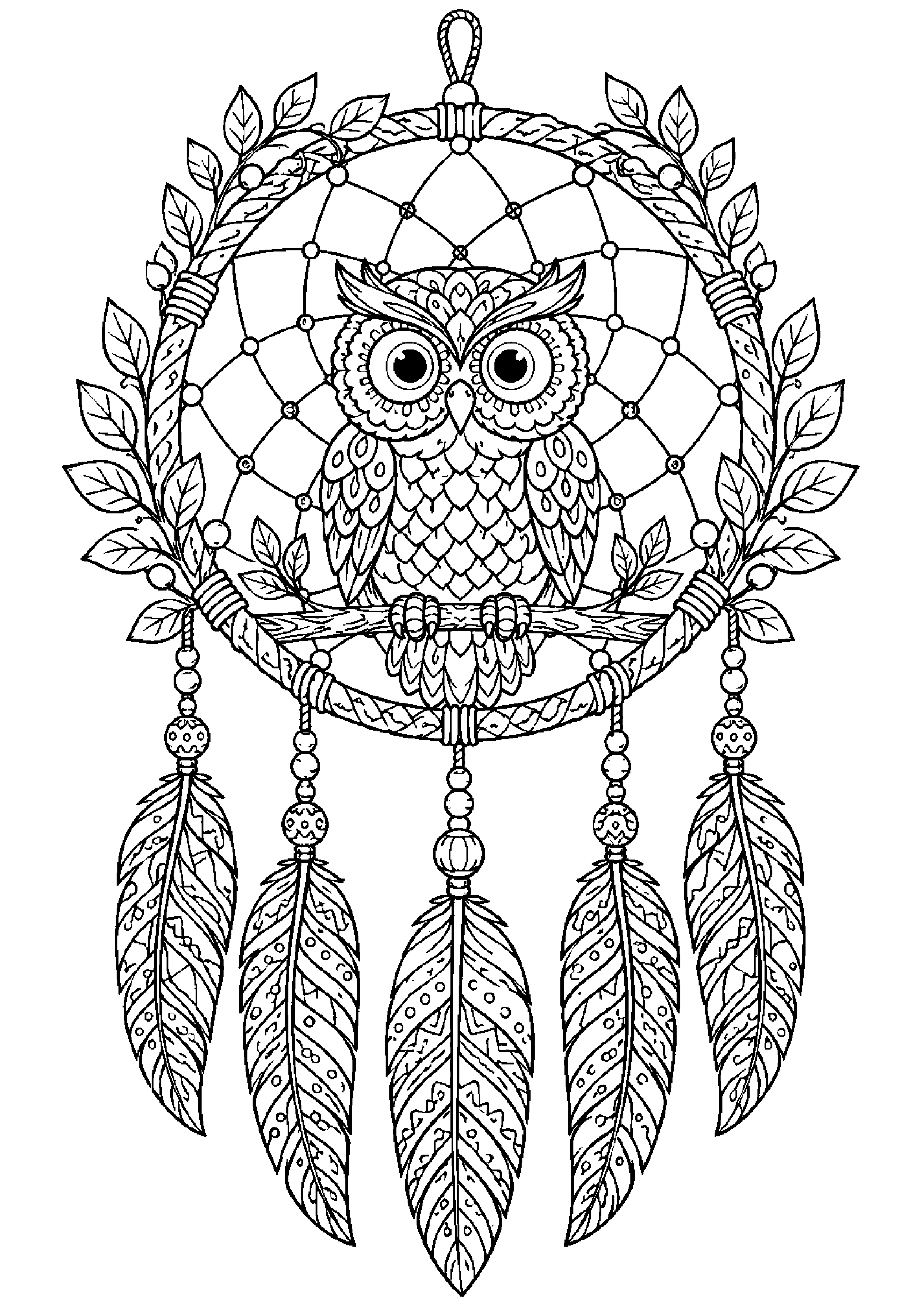 Coloriage attrape-rêves à imprimer – dessin n°9