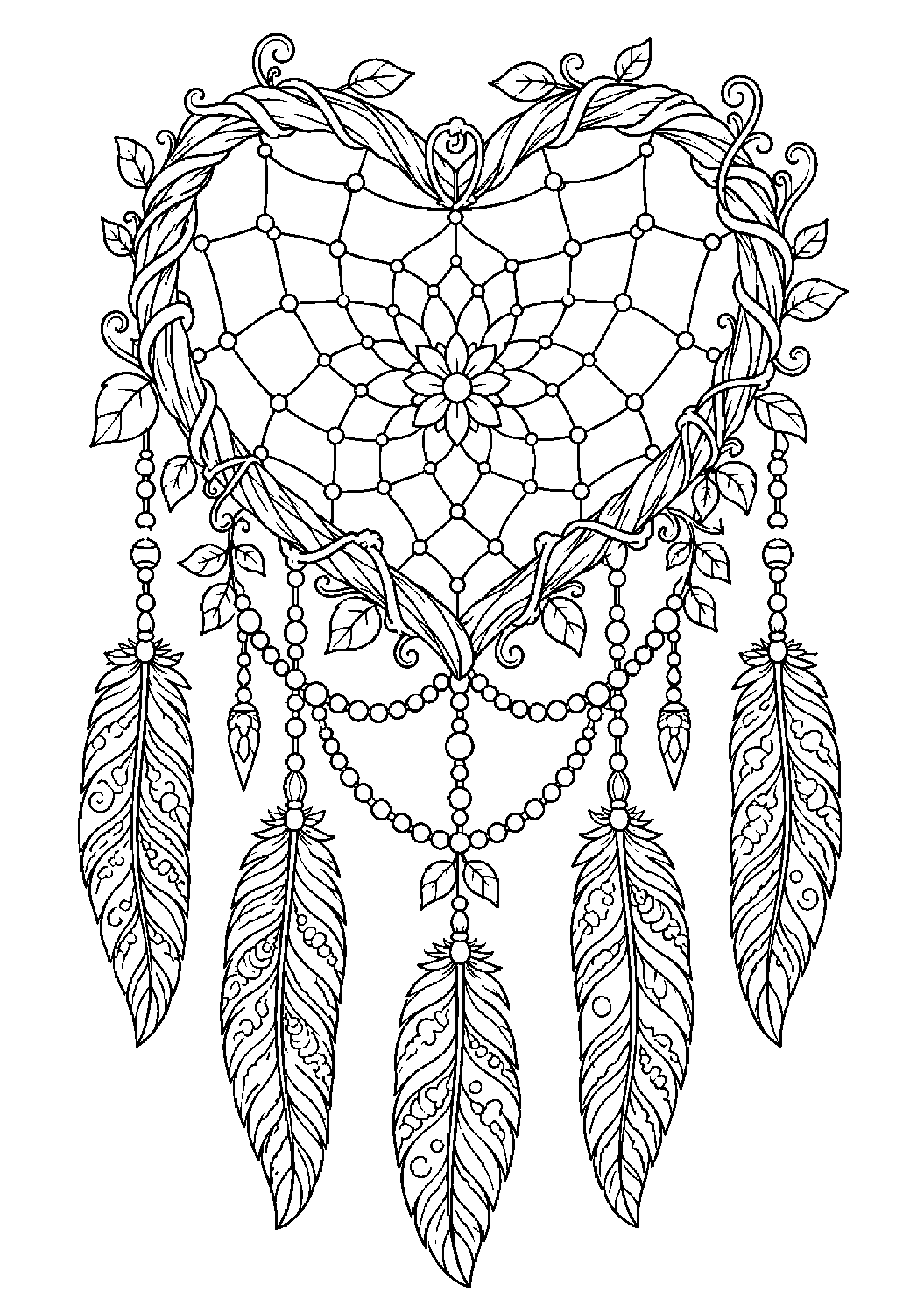 Coloriage attrape-rêves à imprimer – dessin n°10