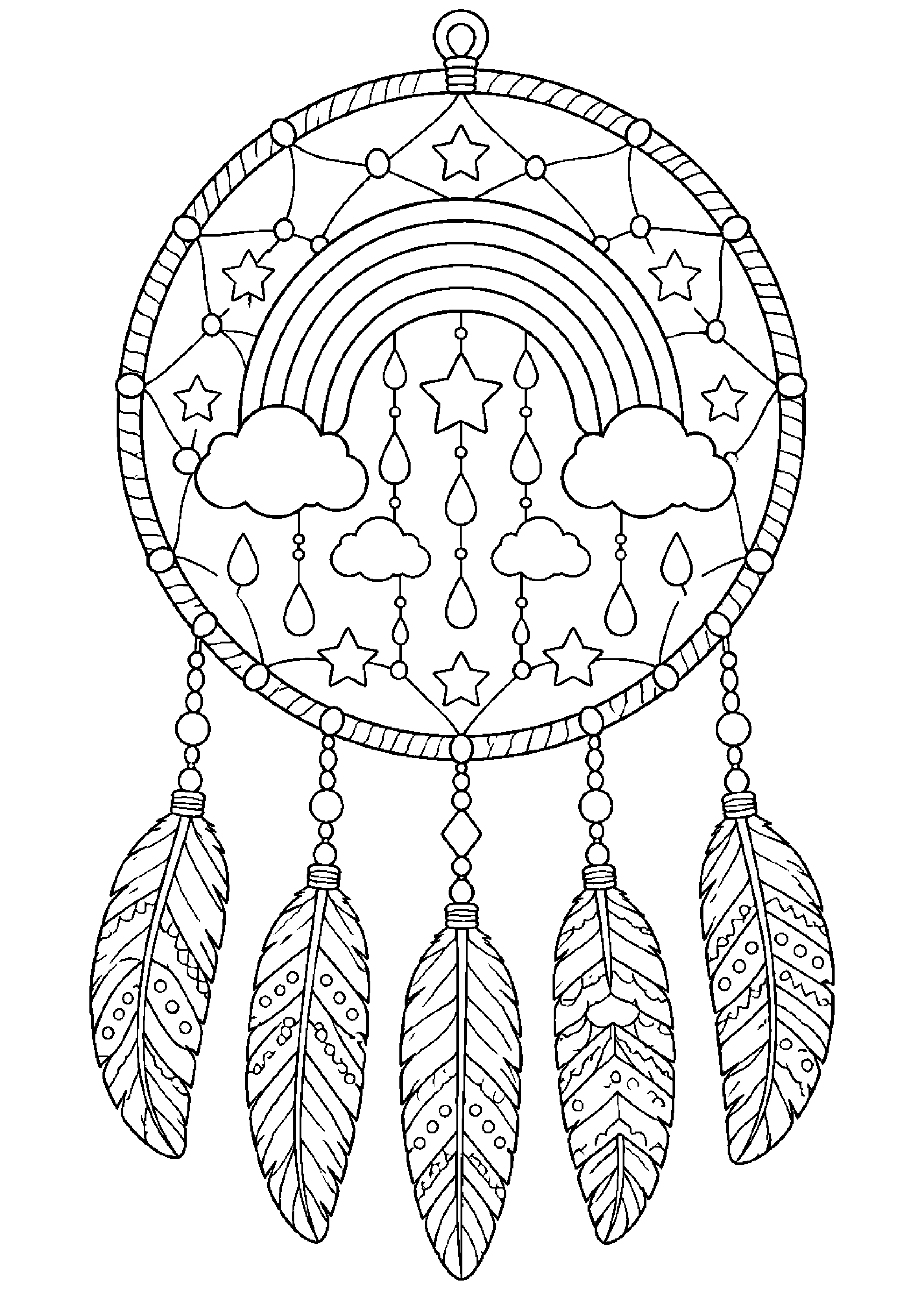 Coloriage attrape-rêves à imprimer – dessin n°11