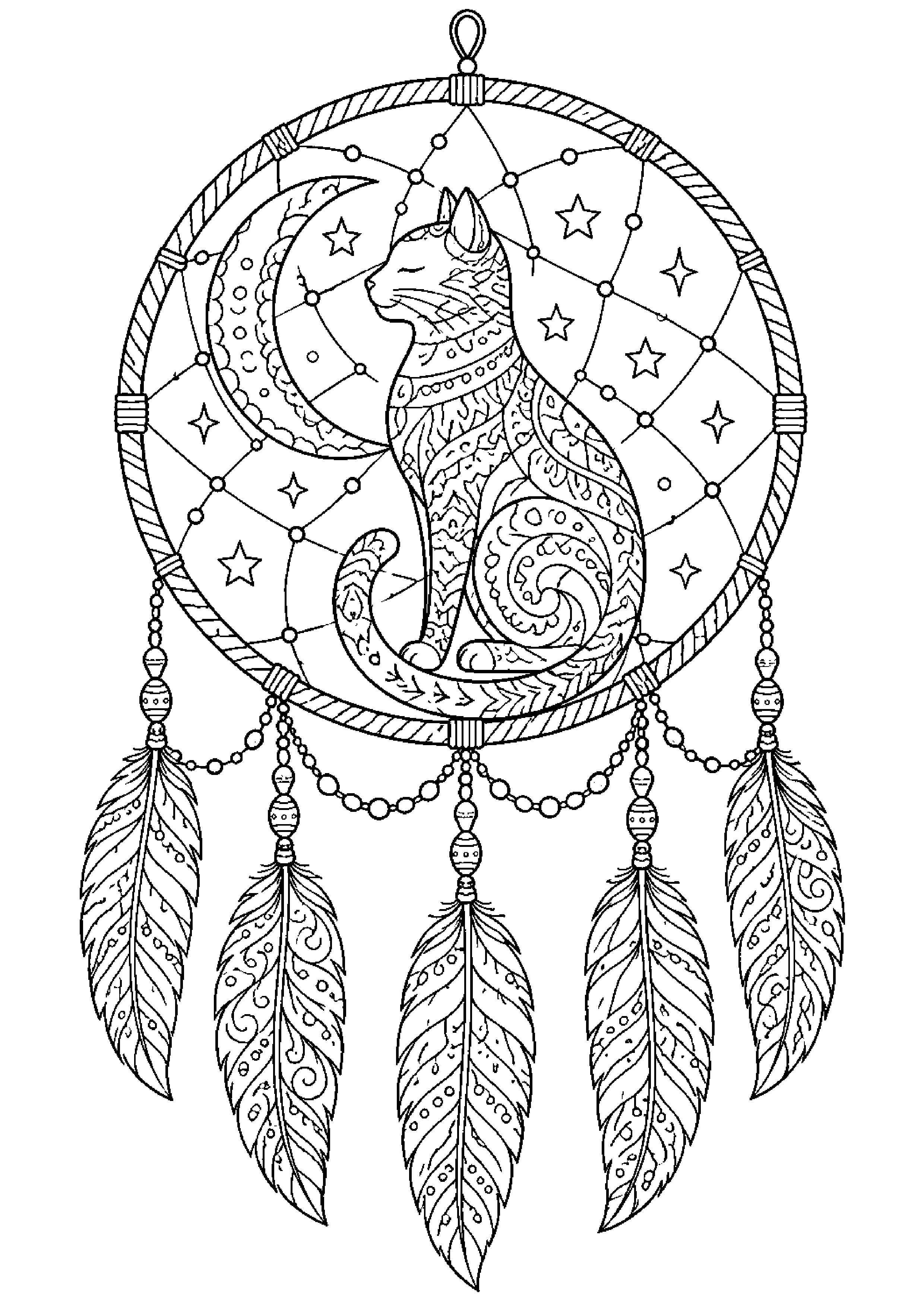 Coloriage attrape-rêves à imprimer – dessin n°13