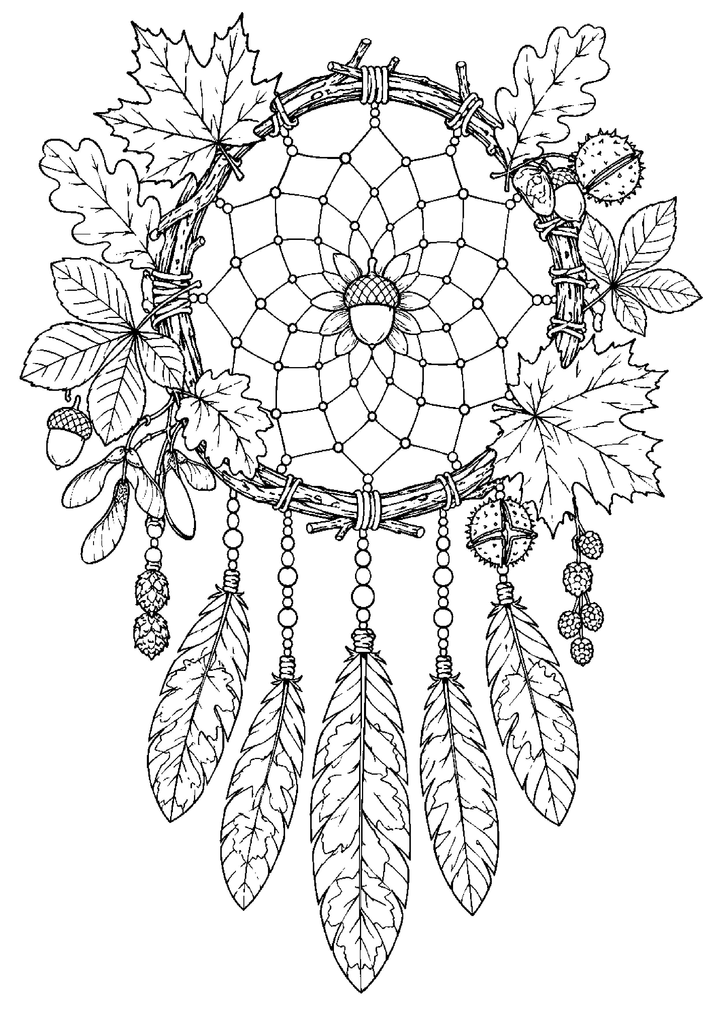 Coloriage attrape-rêves à imprimer – dessin n°16