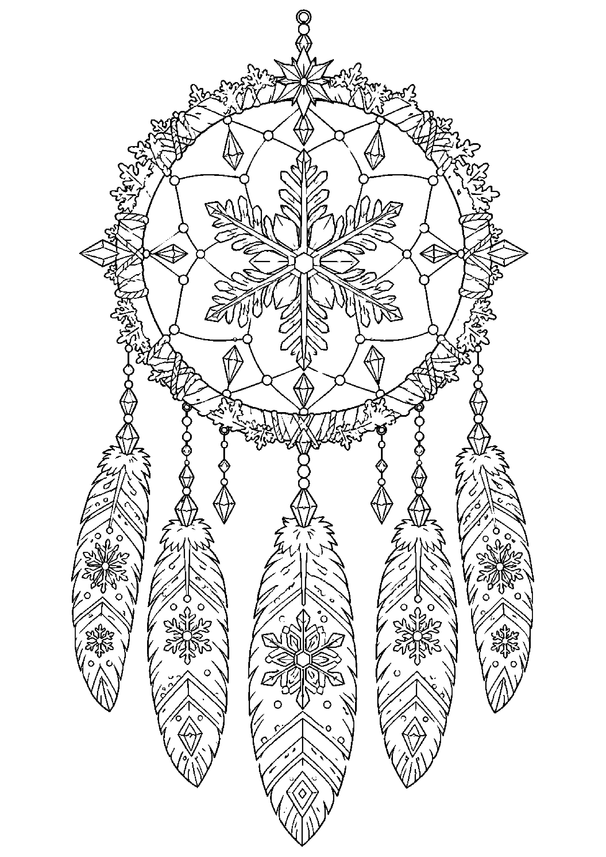 Coloriage attrape-rêves à imprimer – dessin n°17
