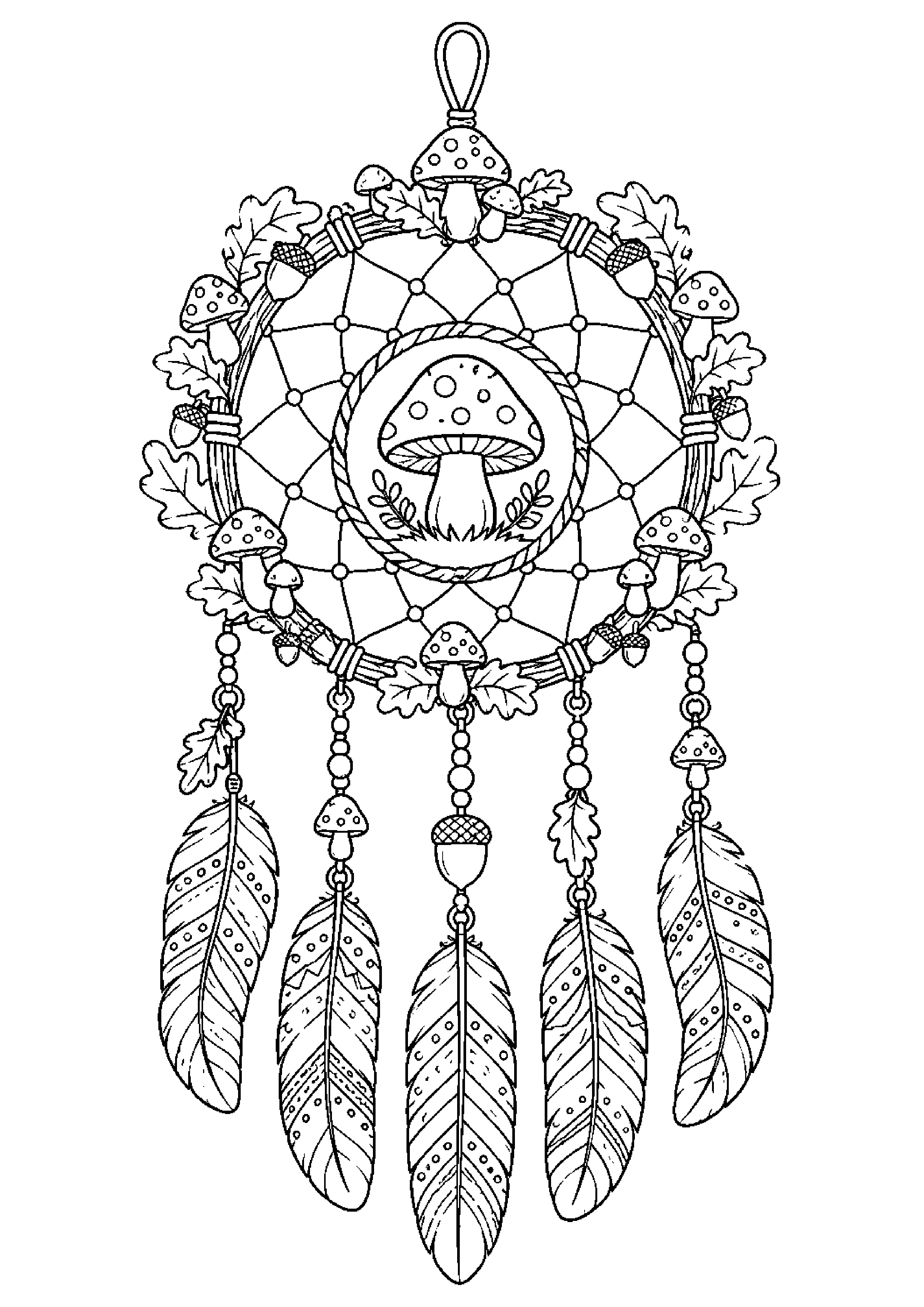 Coloriage attrape-rêves à imprimer – dessin n°18