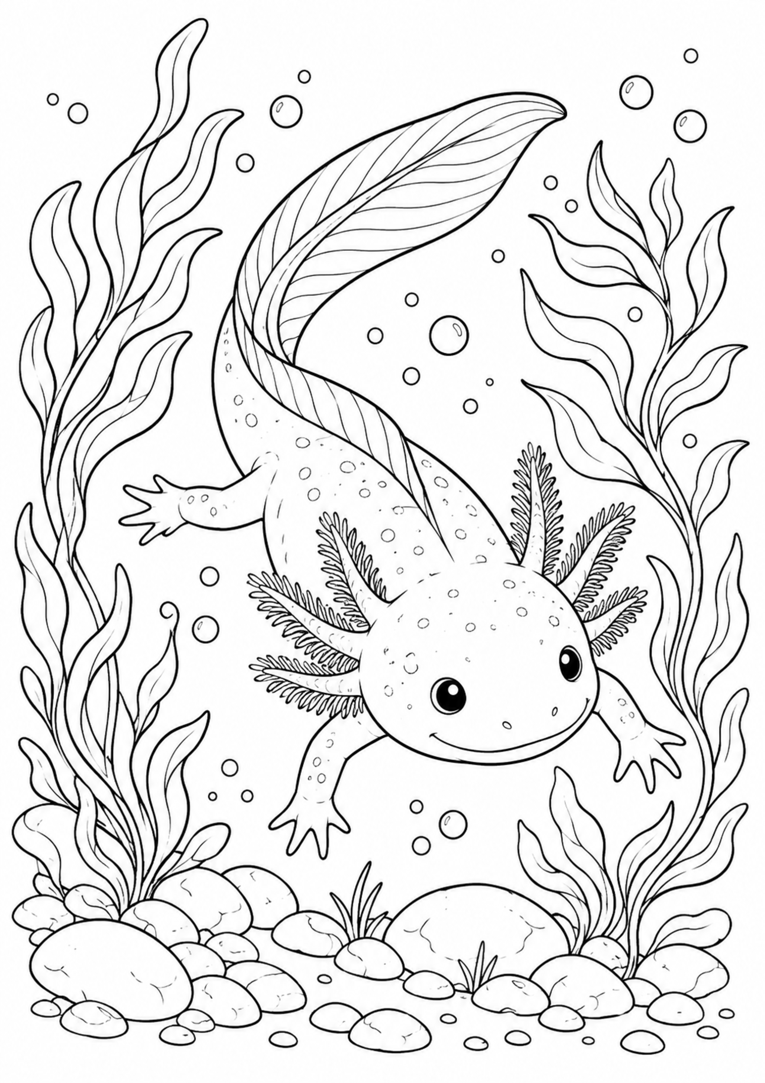 Coloriage Axolotl à imprimer – dessin n°5