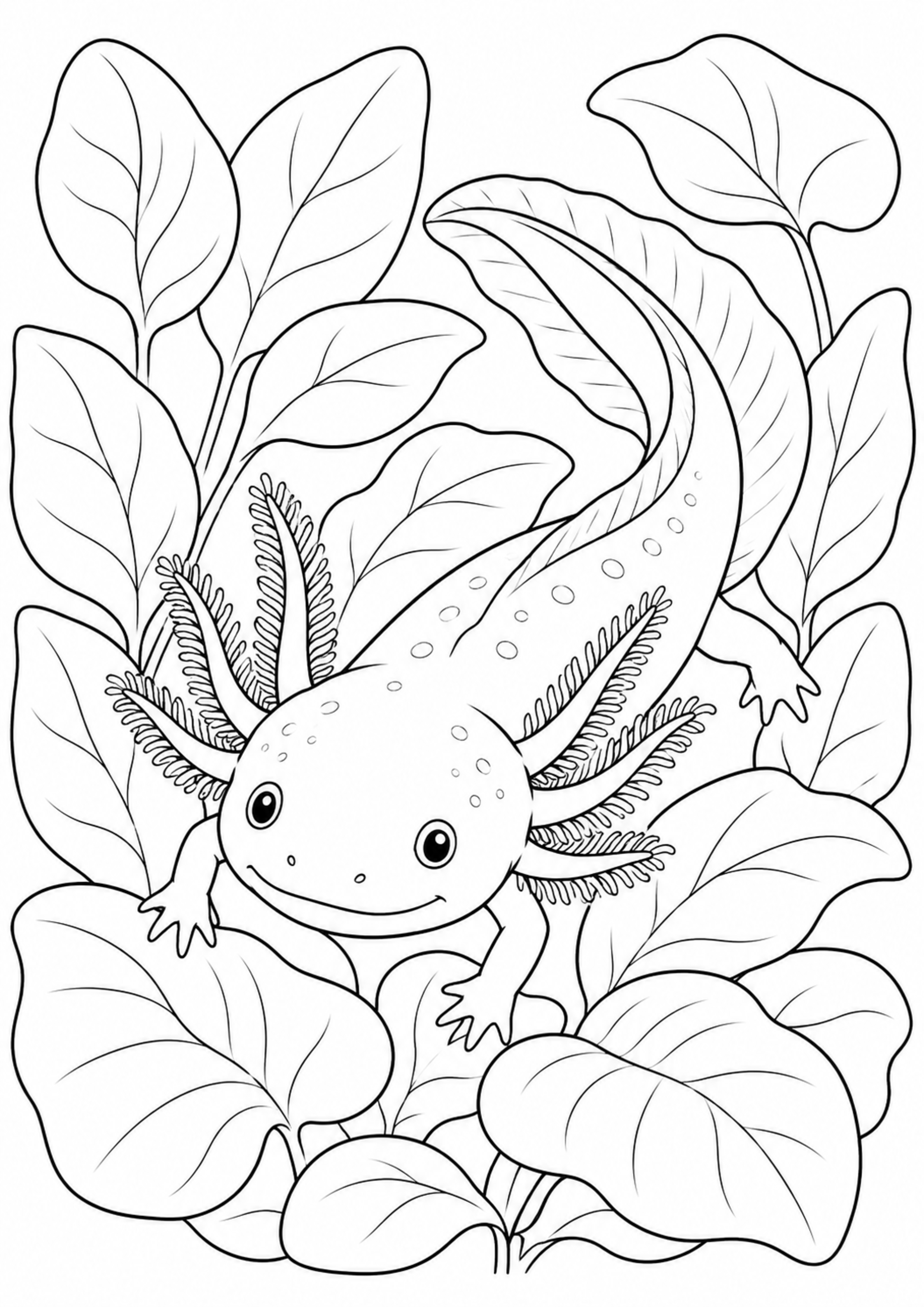 Coloriage Axolotl à imprimer – dessin n°9