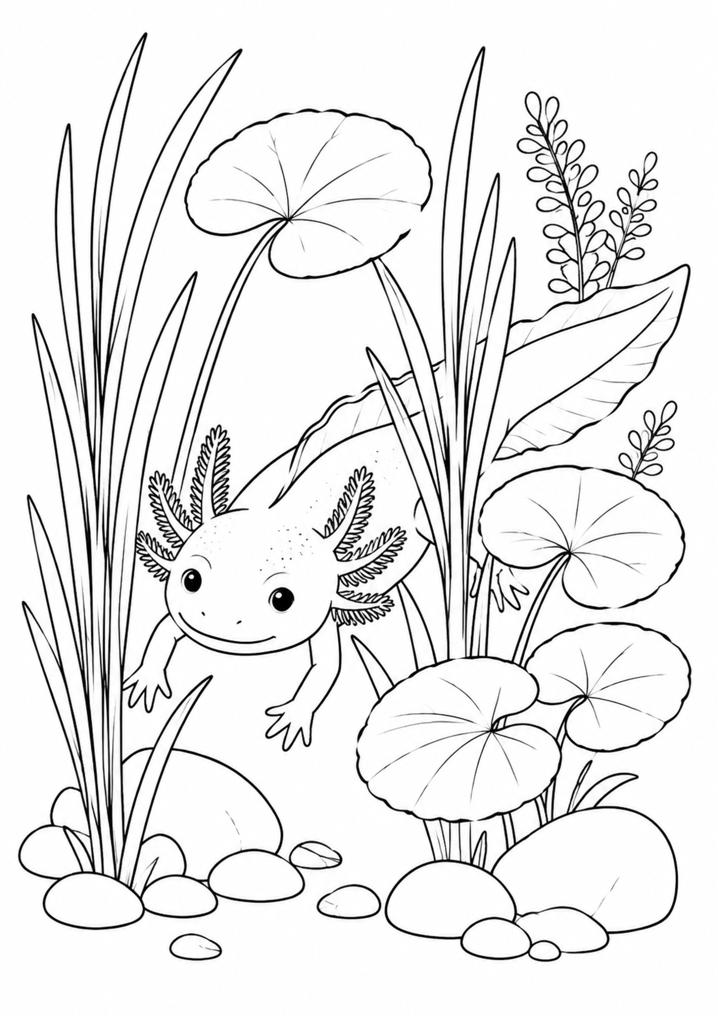 Coloriage Axolotl à imprimer – dessin n°14