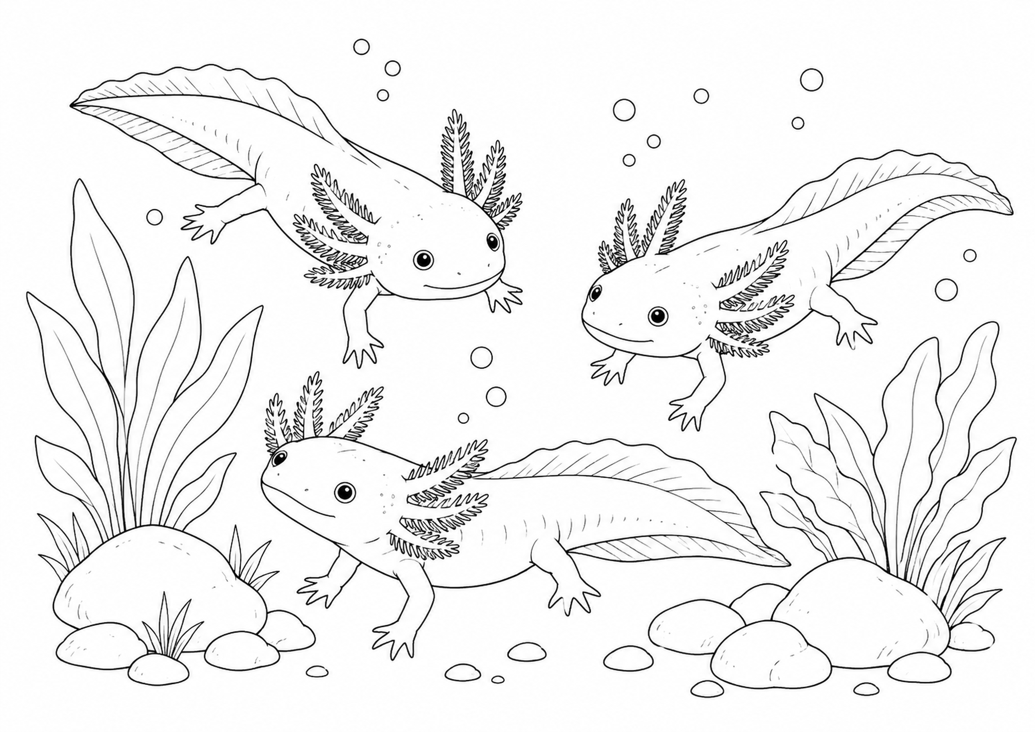 Coloriage Axolotl à imprimer – dessin n°15