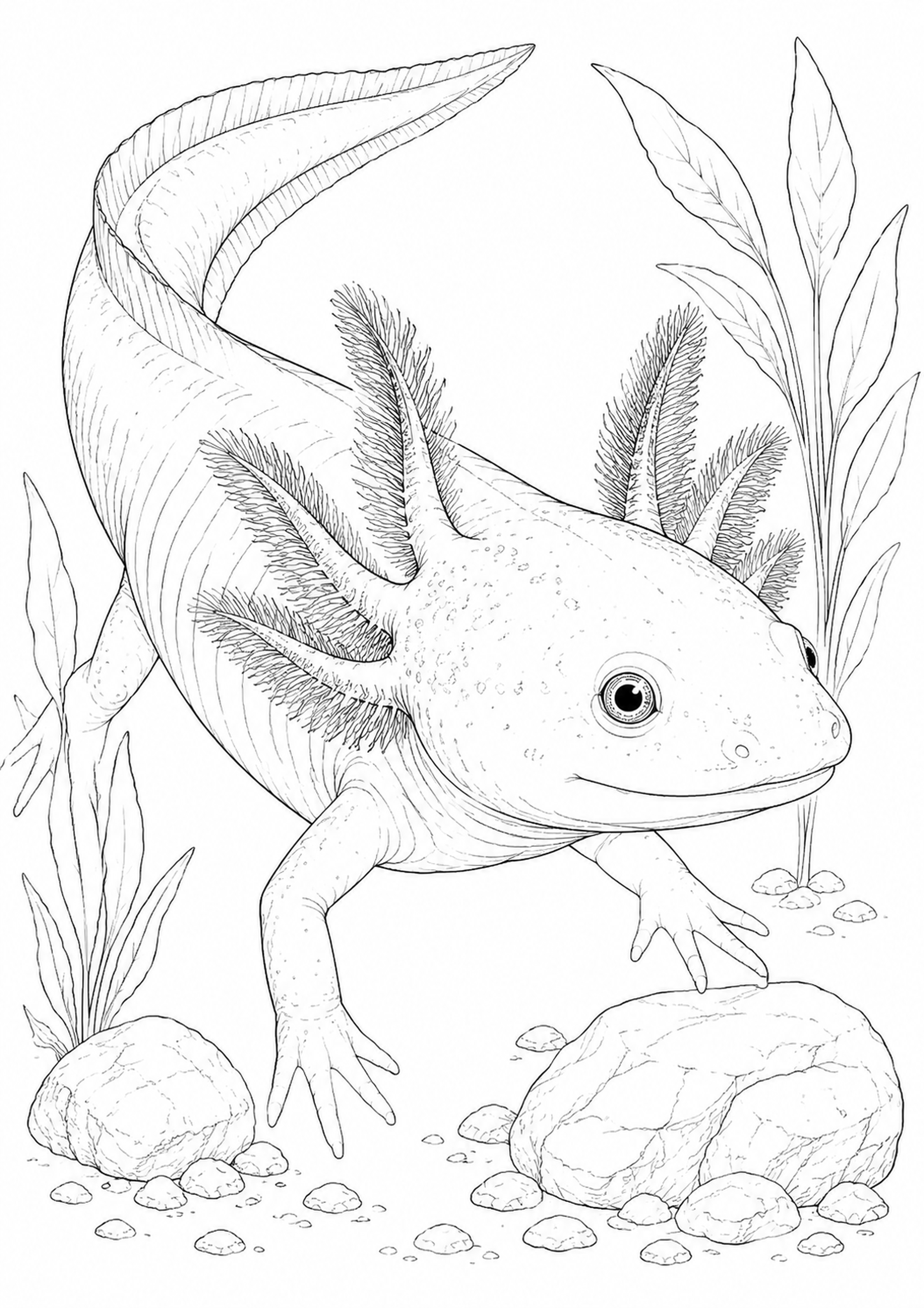 Coloriage Axolotl à imprimer – dessin n°18