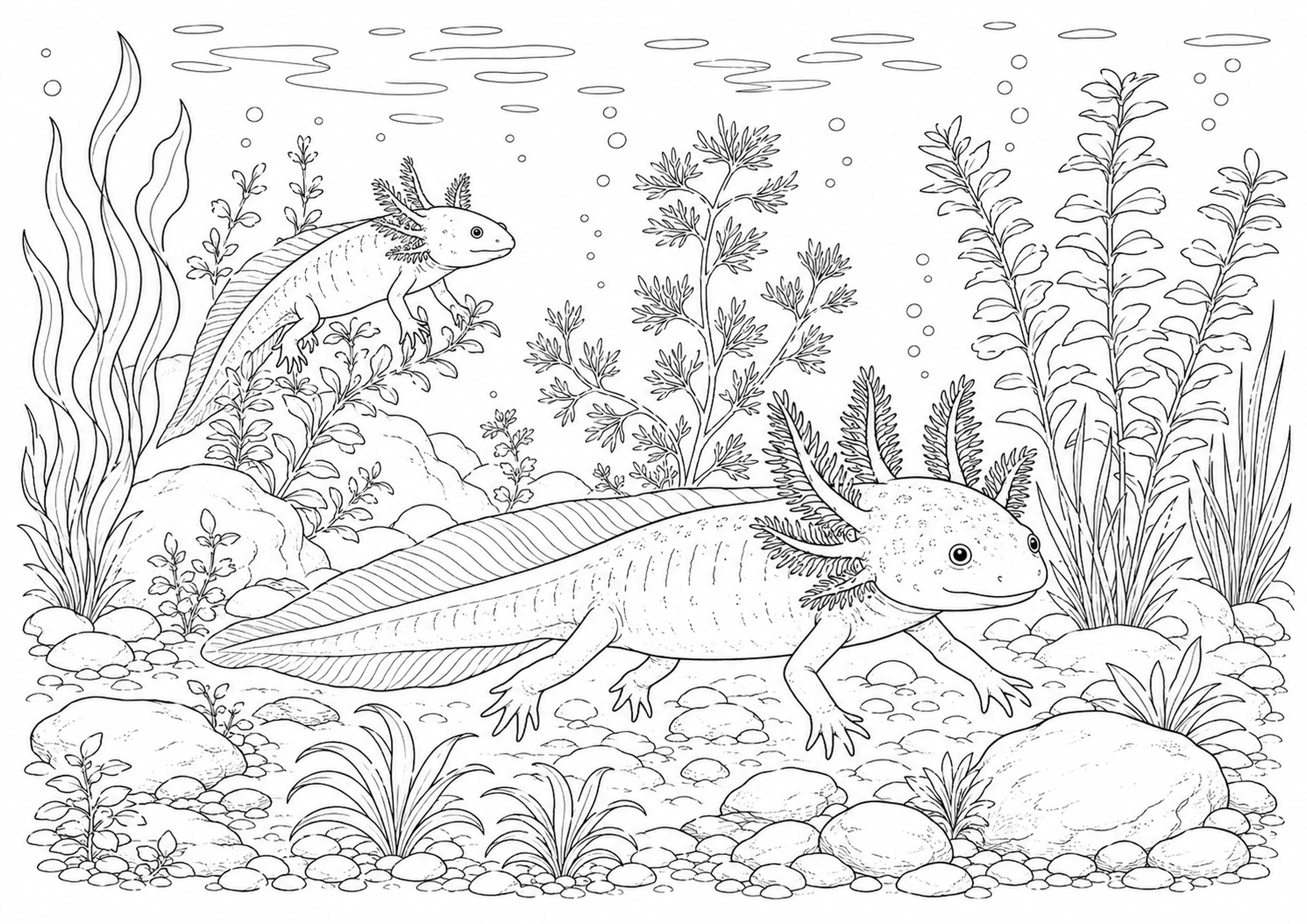Coloriage Axolotl à imprimer – dessin n°20