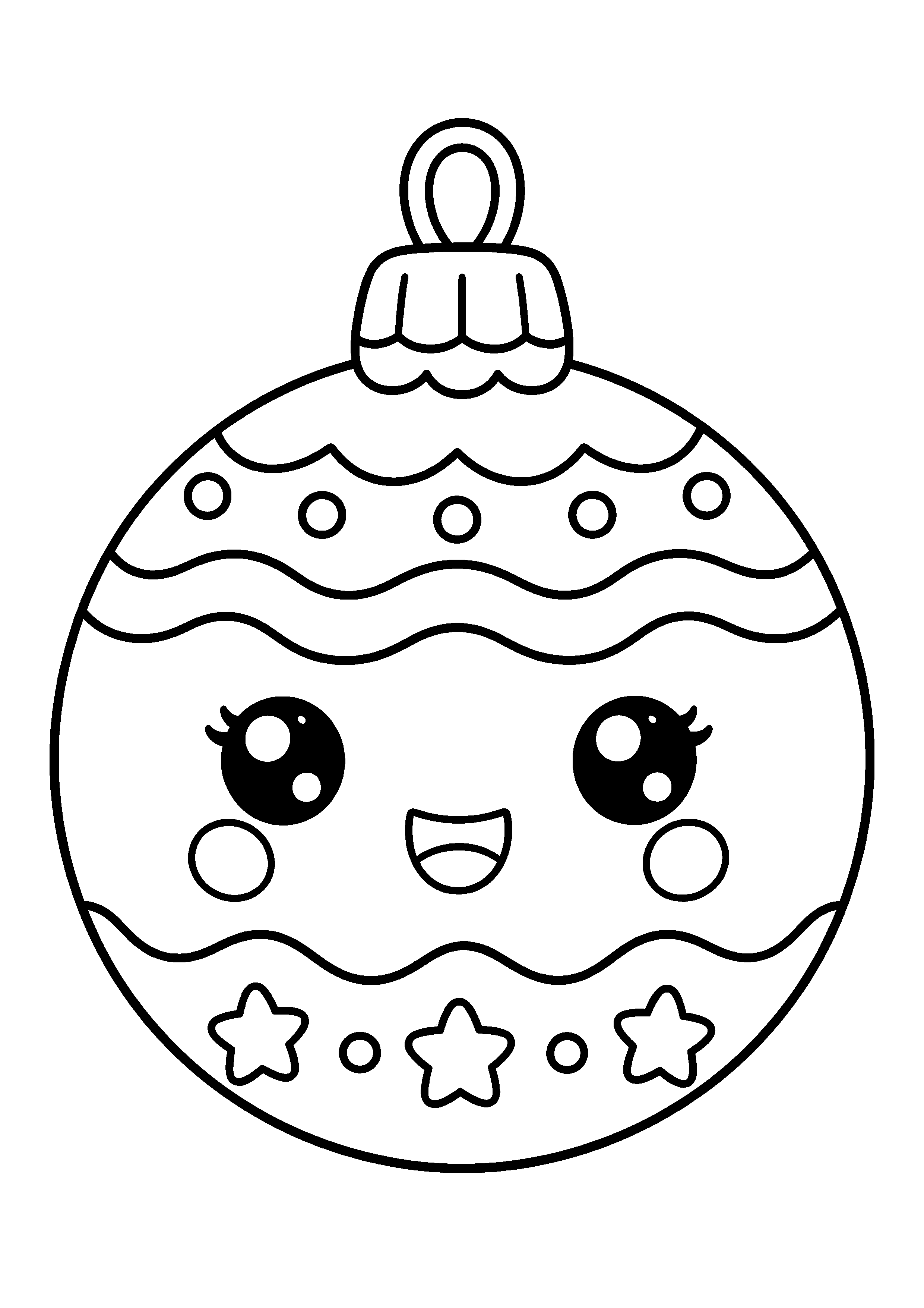 Coloriage Boule de Noël à imprimer – dessin n°5