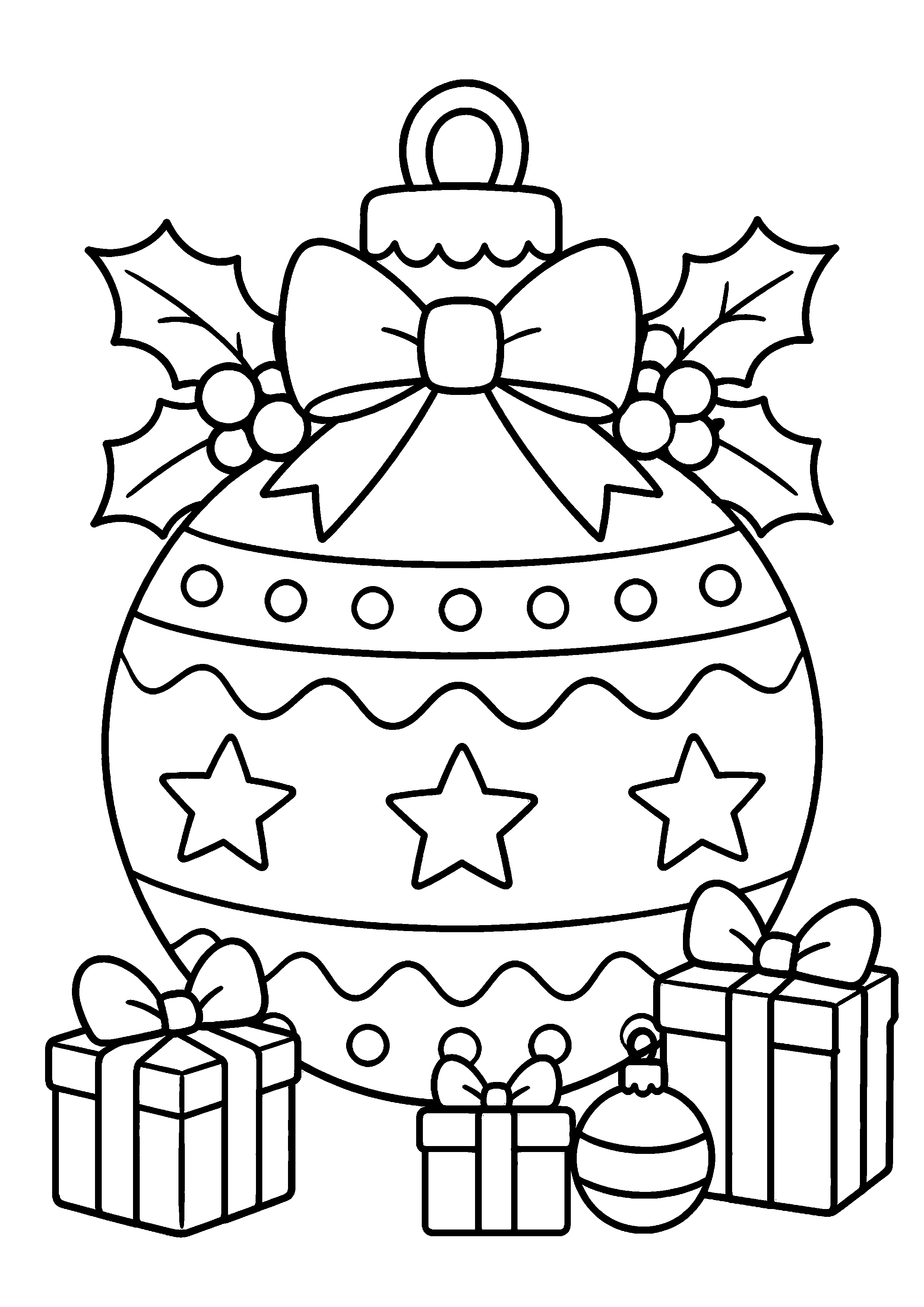 Coloriage Boule de Noël à imprimer – dessin n°6