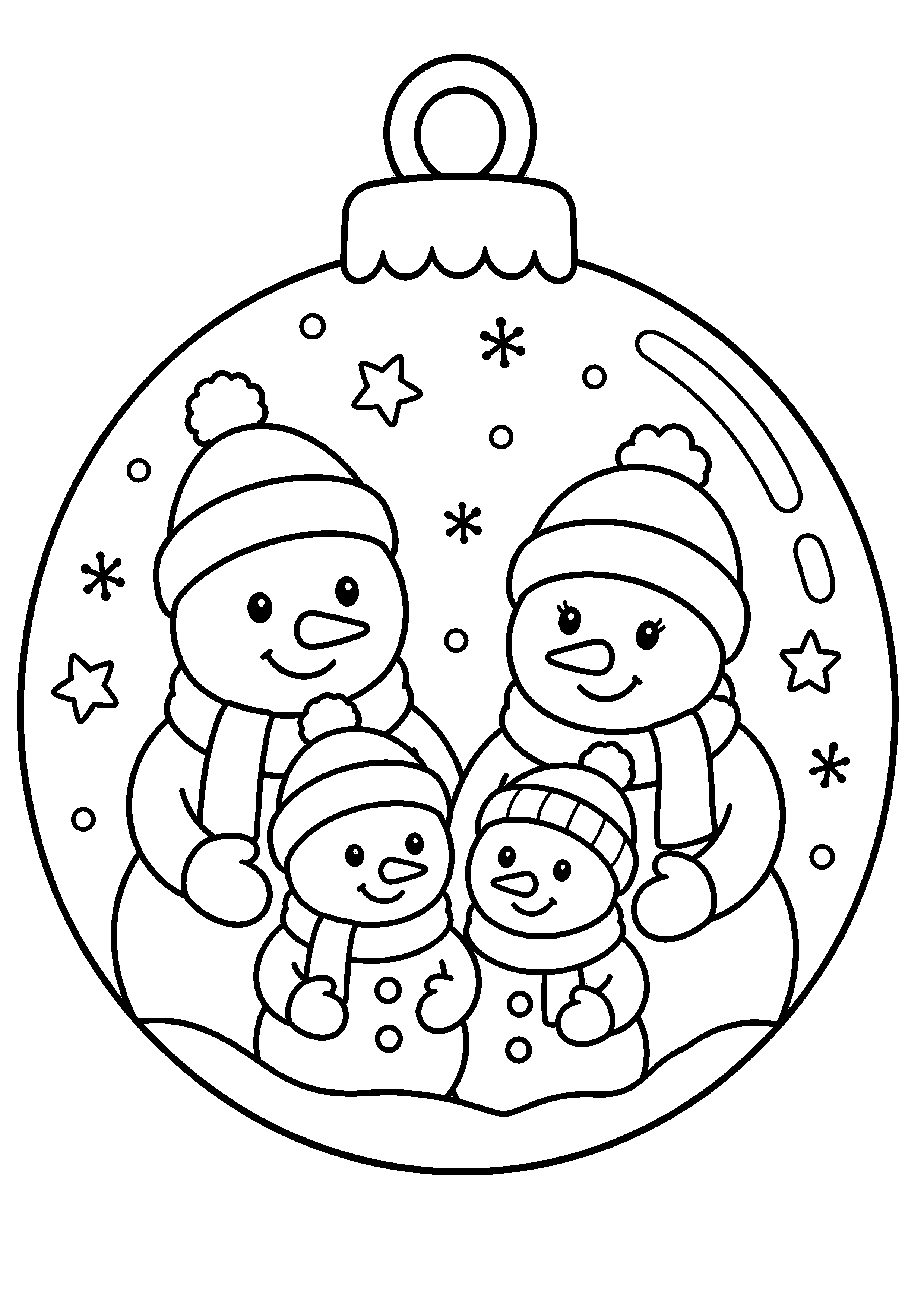 Coloriage Boule de Noël à imprimer – dessin n°7