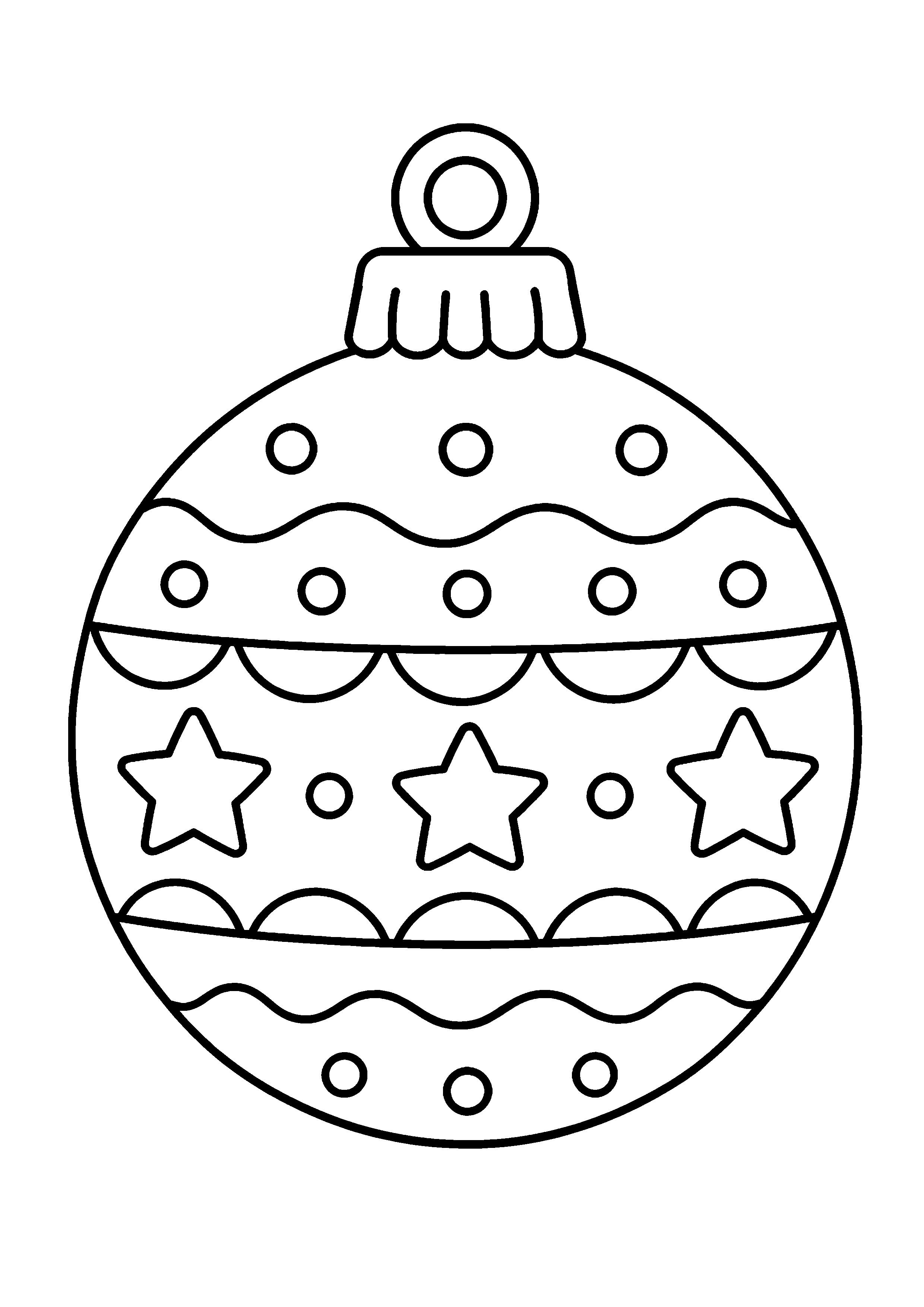 Coloriage Boule de Noël à imprimer – dessin n°10