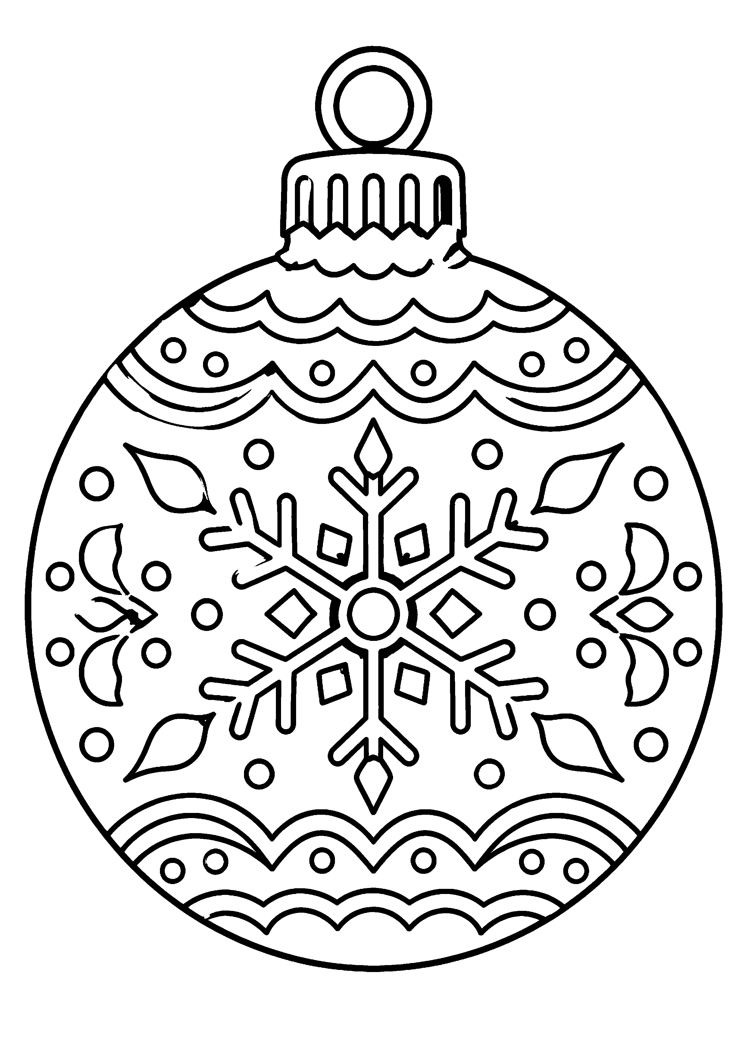 Coloriage Boule de Noël à imprimer – dessin n°12