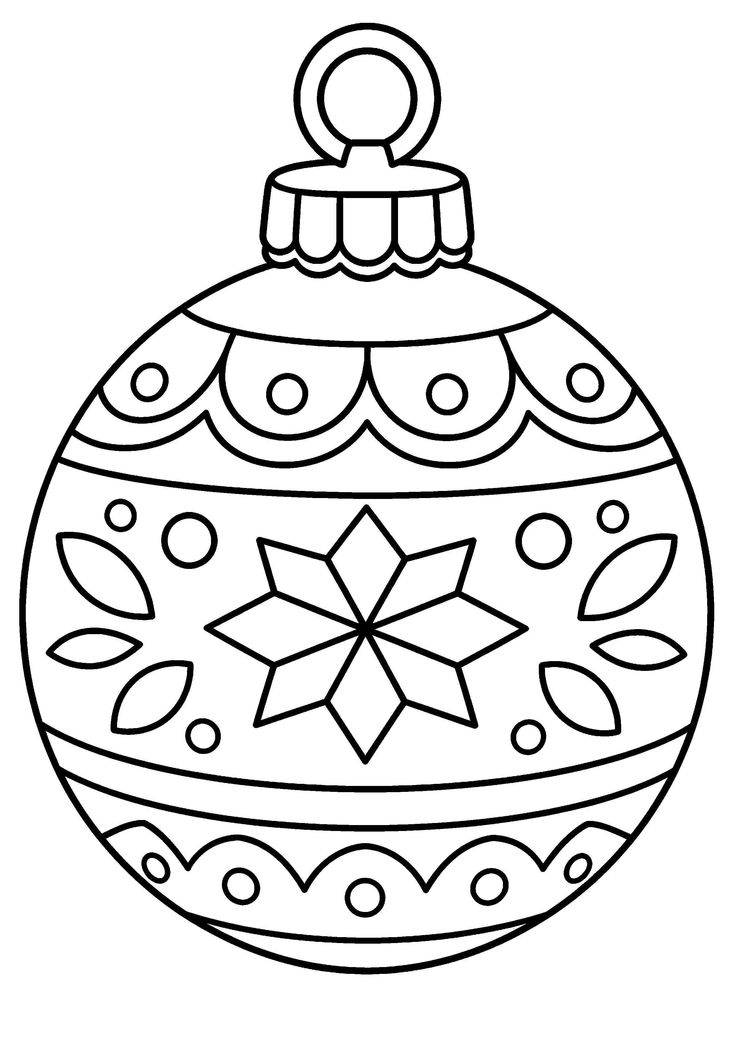 Coloriage Boule de Noël à imprimer – dessin n°14