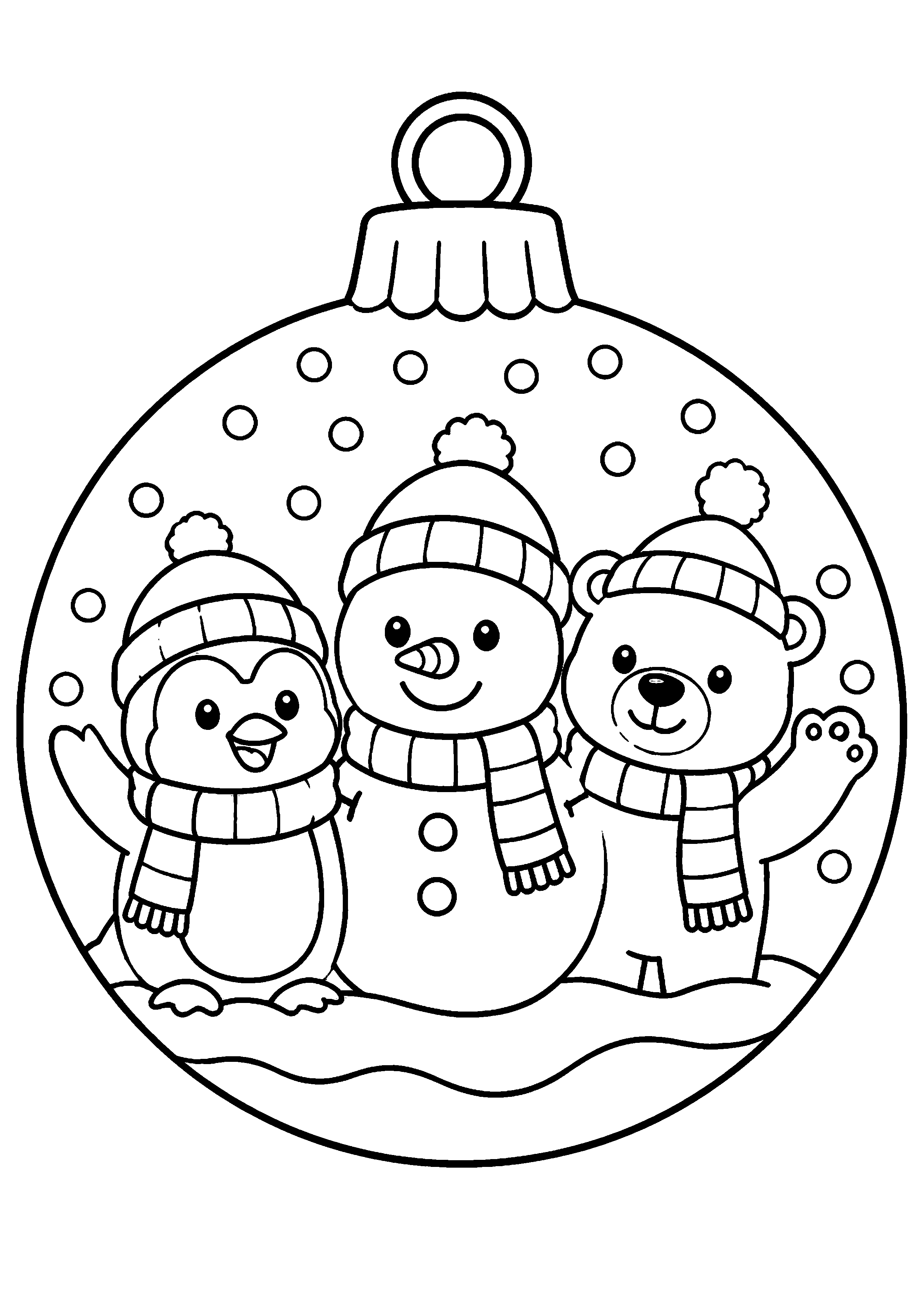 Coloriage Boule de Noël à imprimer – dessin n°15