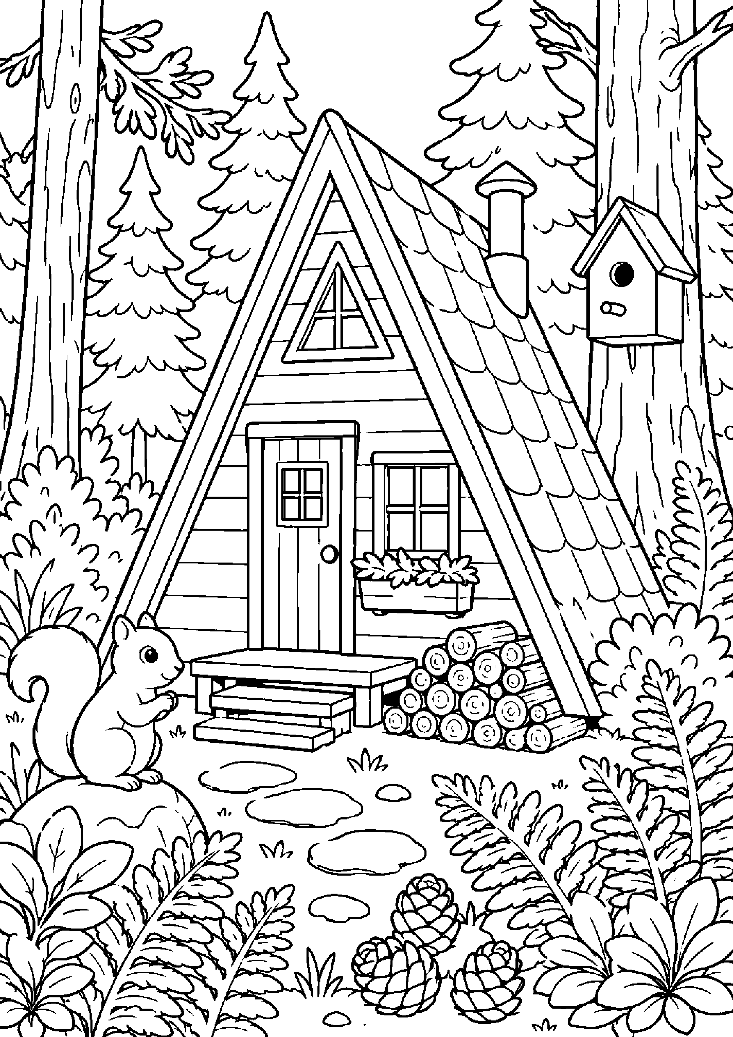 Coloriage cabane à imprimer – dessin n°3