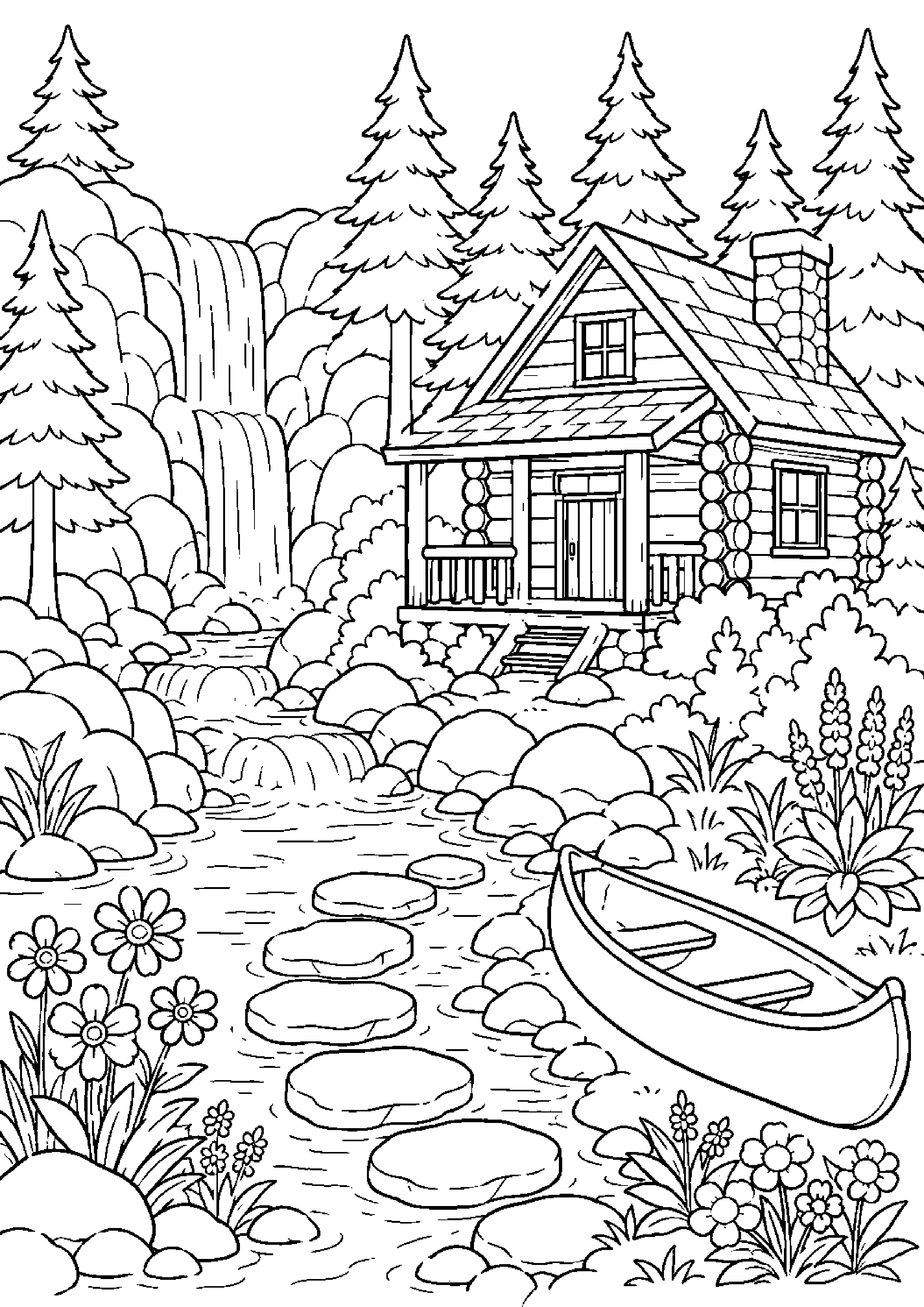 Coloriage cabane à imprimer – dessin n°4