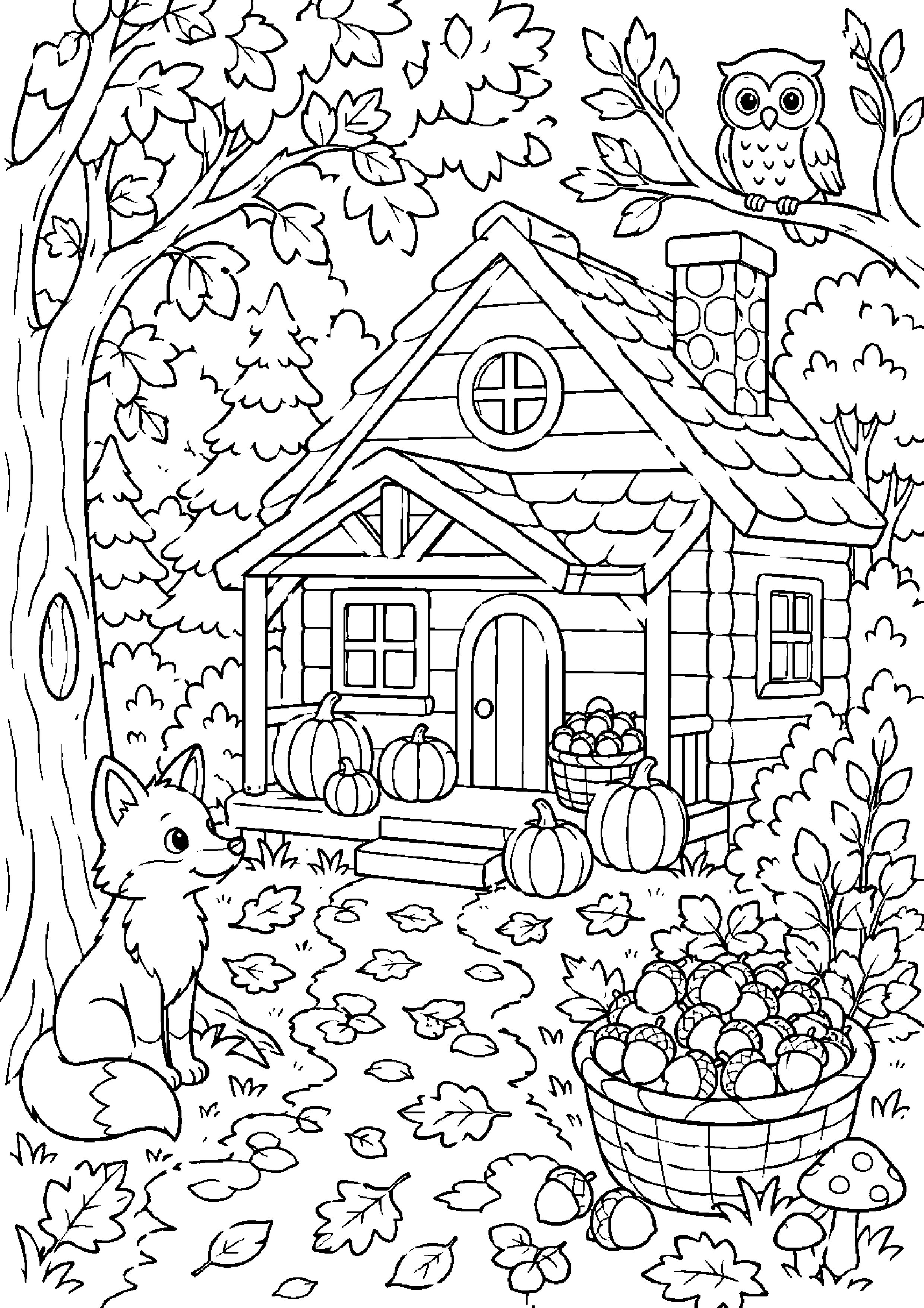 Coloriage cabane à imprimer – dessin n°5