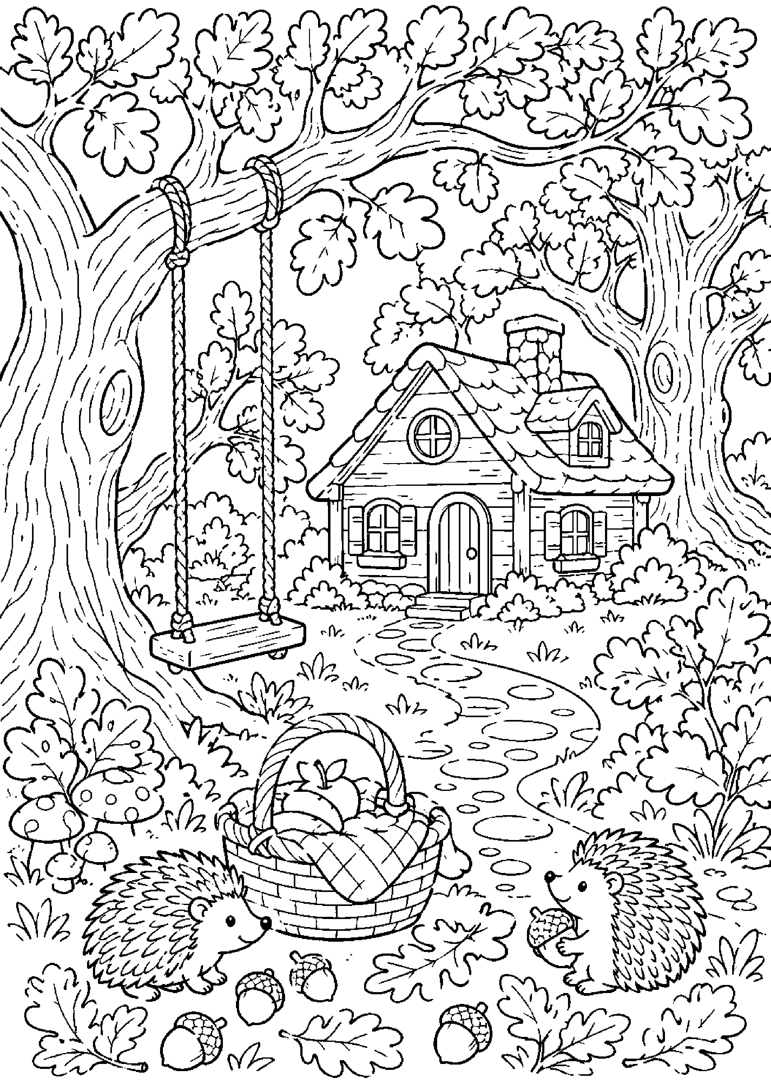 Coloriage cabane à imprimer – dessin n°14