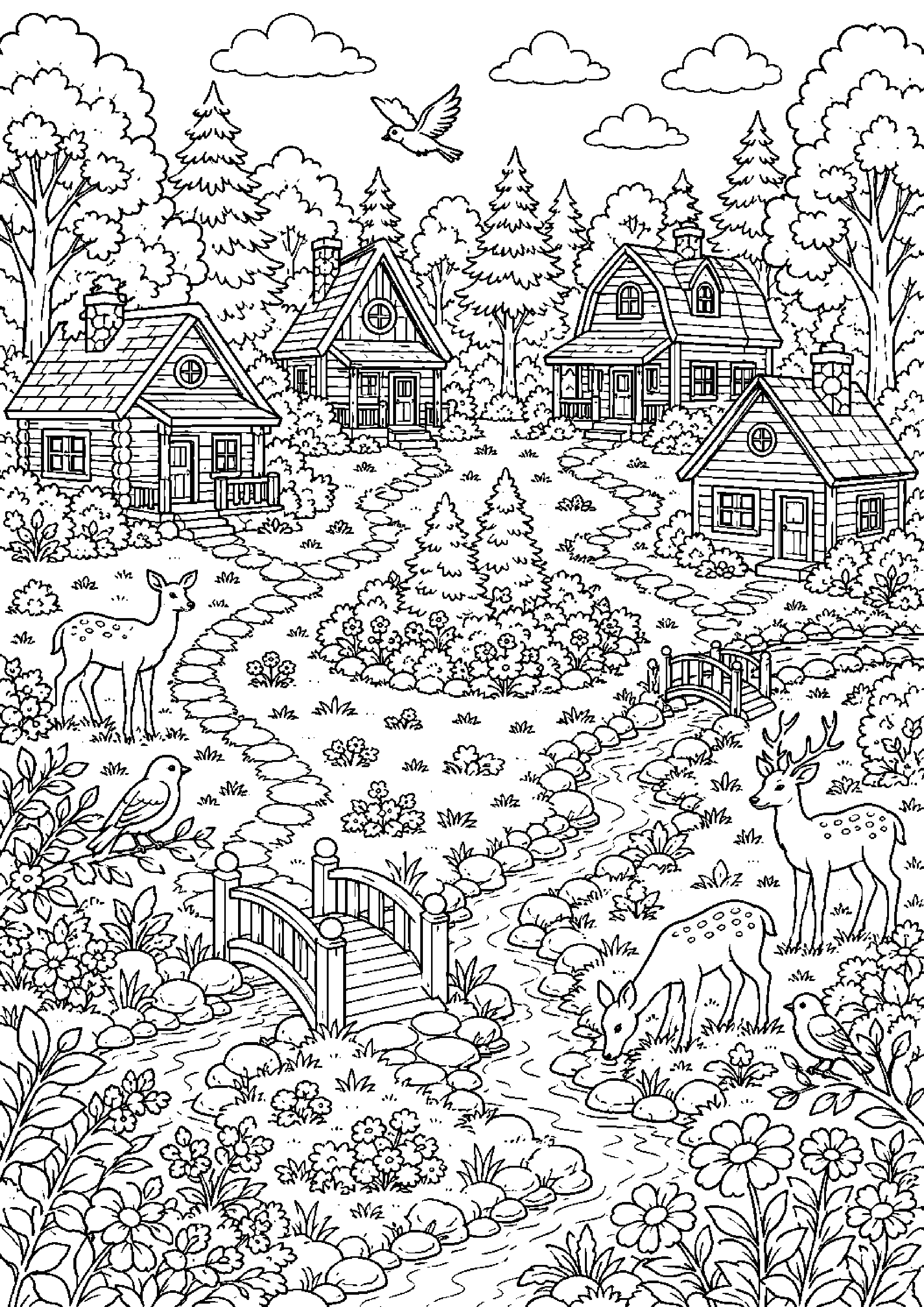 Coloriage cabane à imprimer – dessin n°19