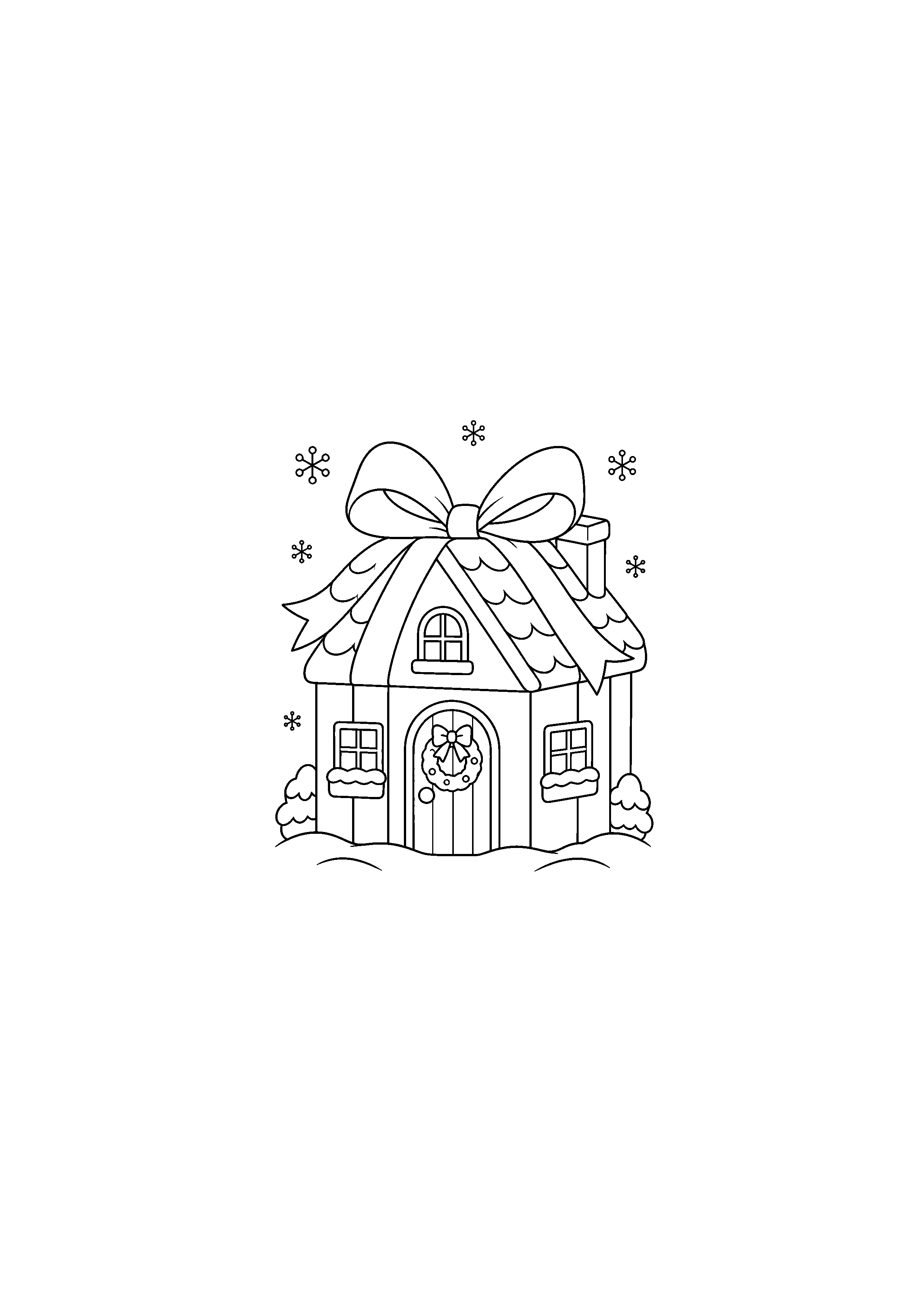 Coloriage lutin transportant des cadeaux, composition 19 de Noël à imprimer gratuitement