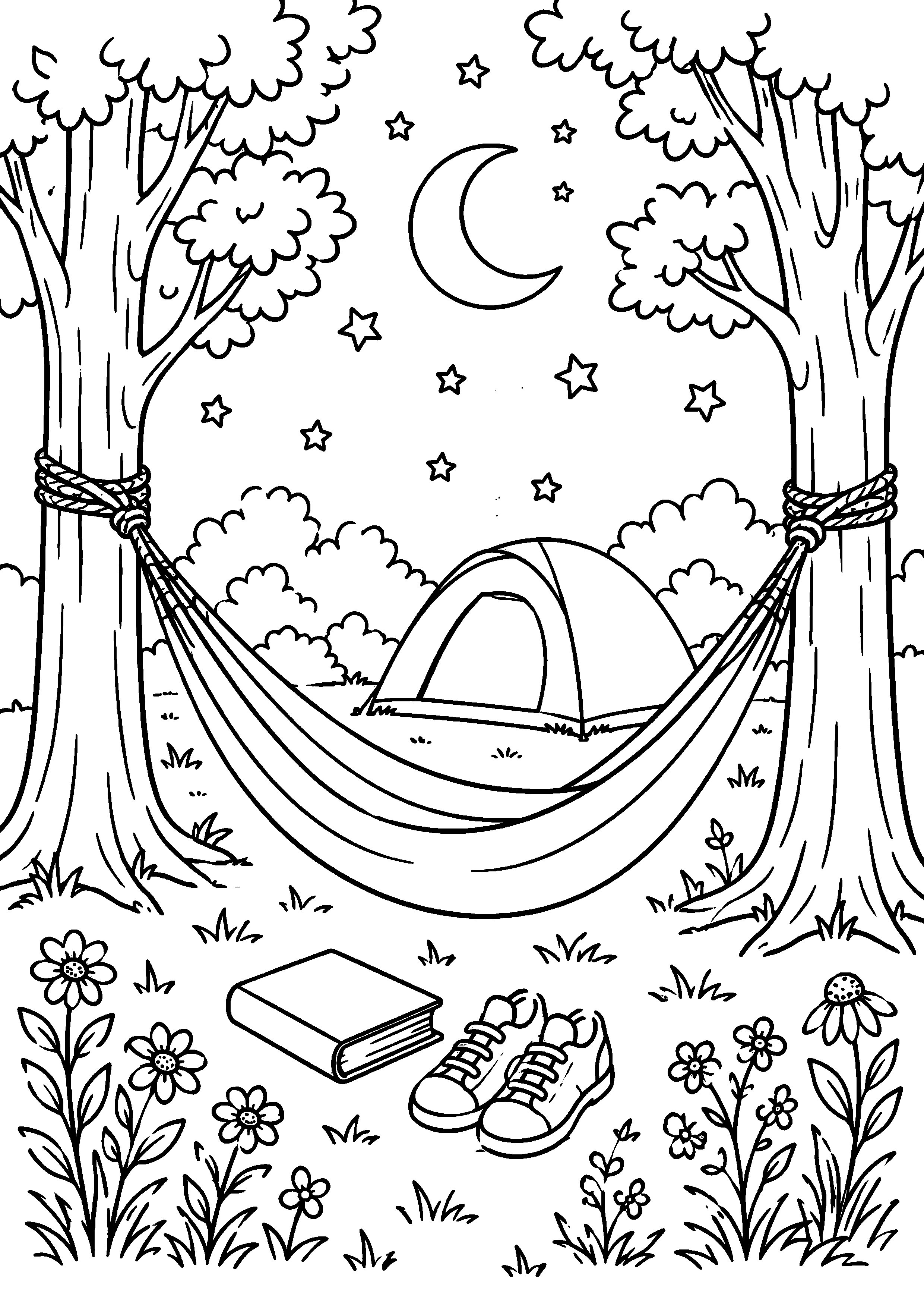 Coloriage camping à imprimer – dessin n°3