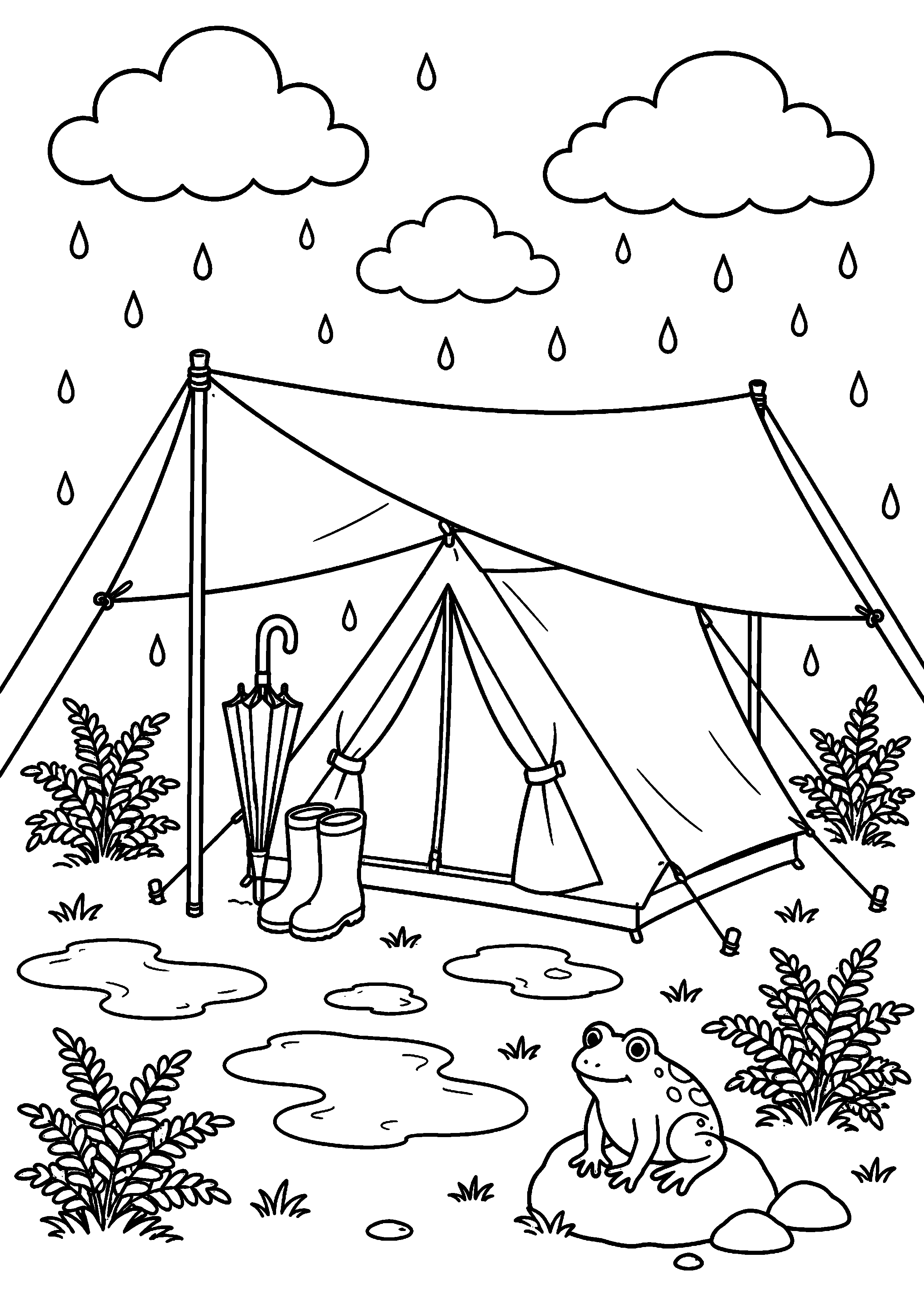 Coloriage camping à imprimer – dessin n°5
