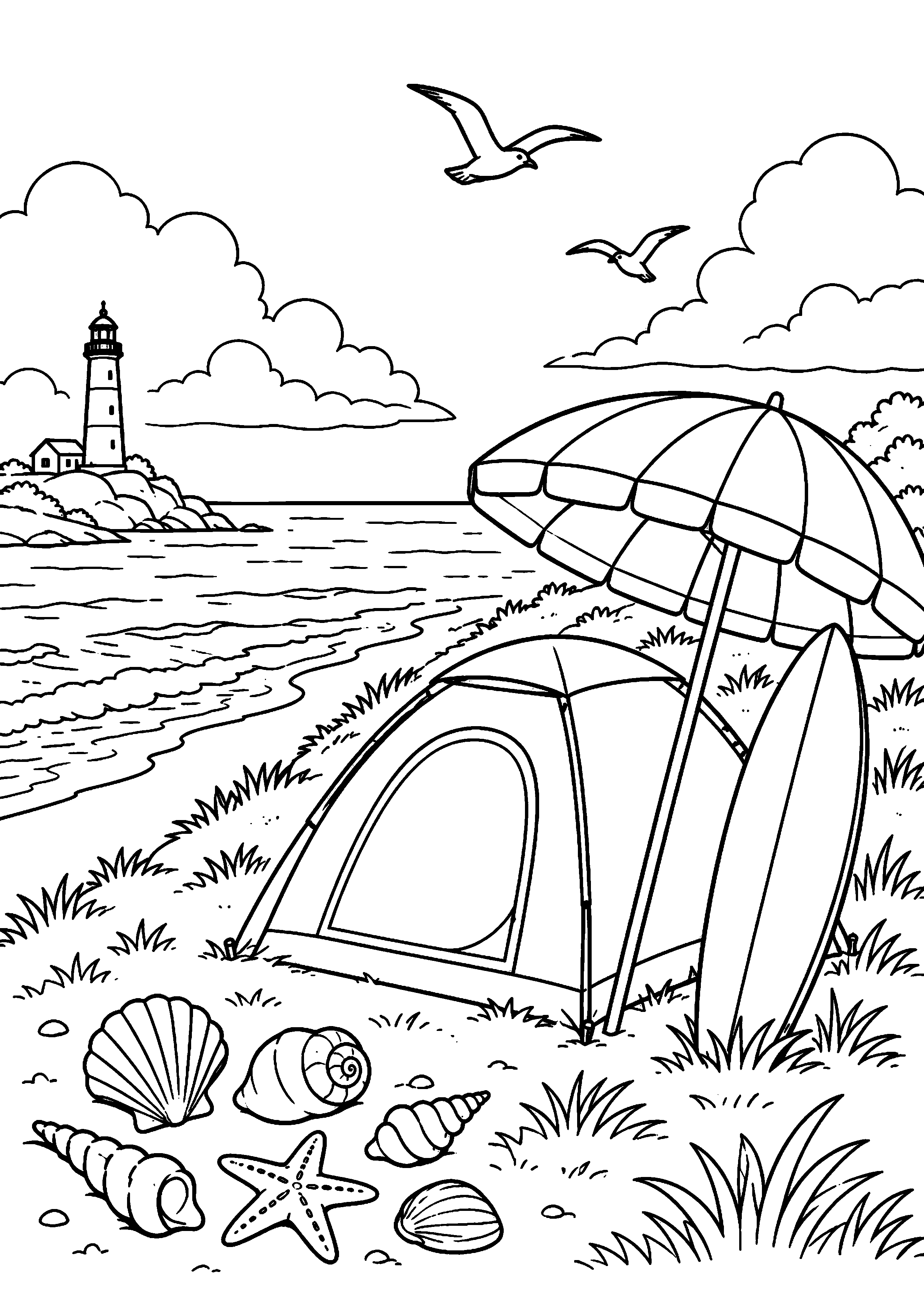 Coloriage camping à imprimer – dessin n°8