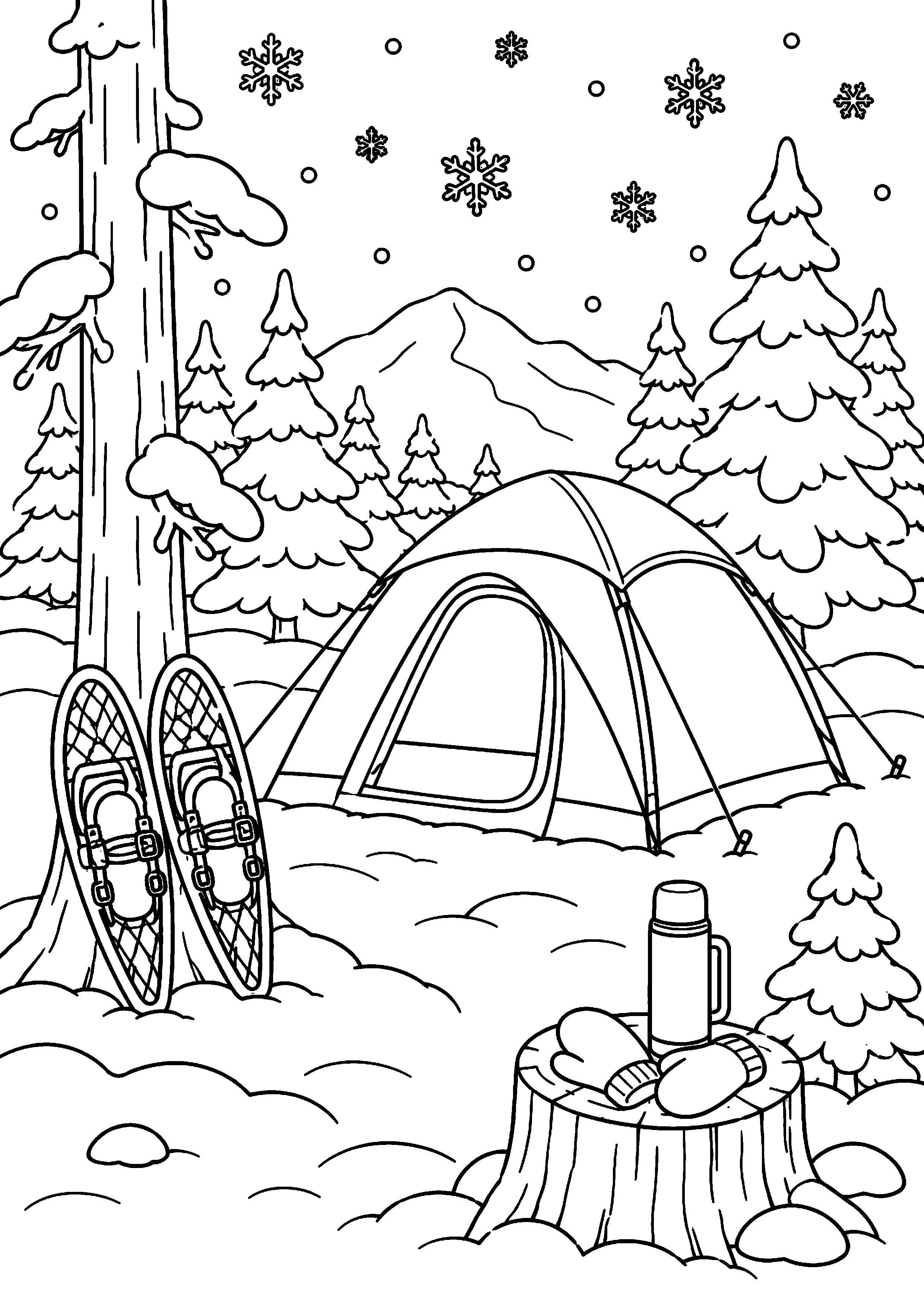 Coloriage camping à imprimer – dessin n°11