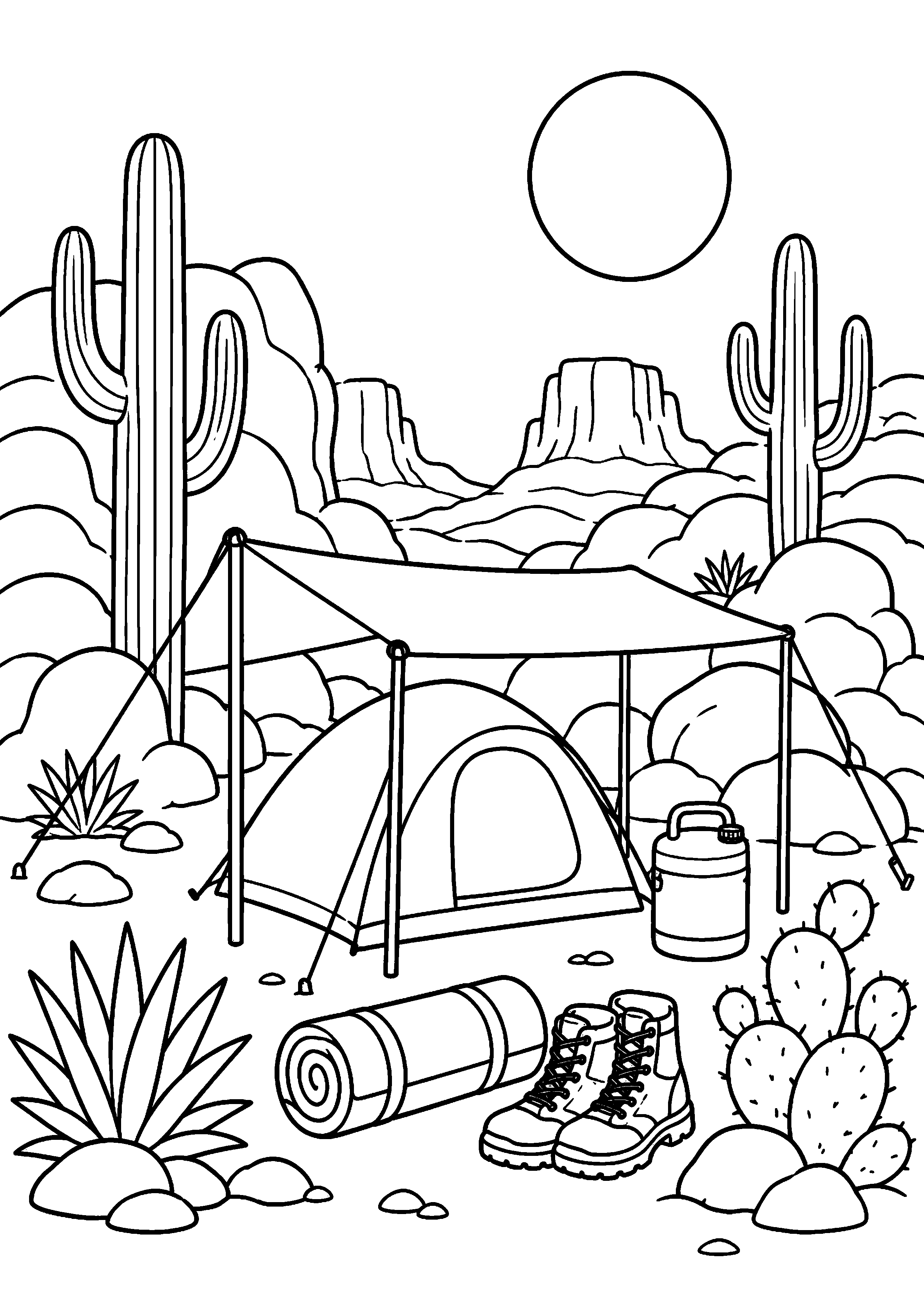 Coloriage camping à imprimer – dessin n°12