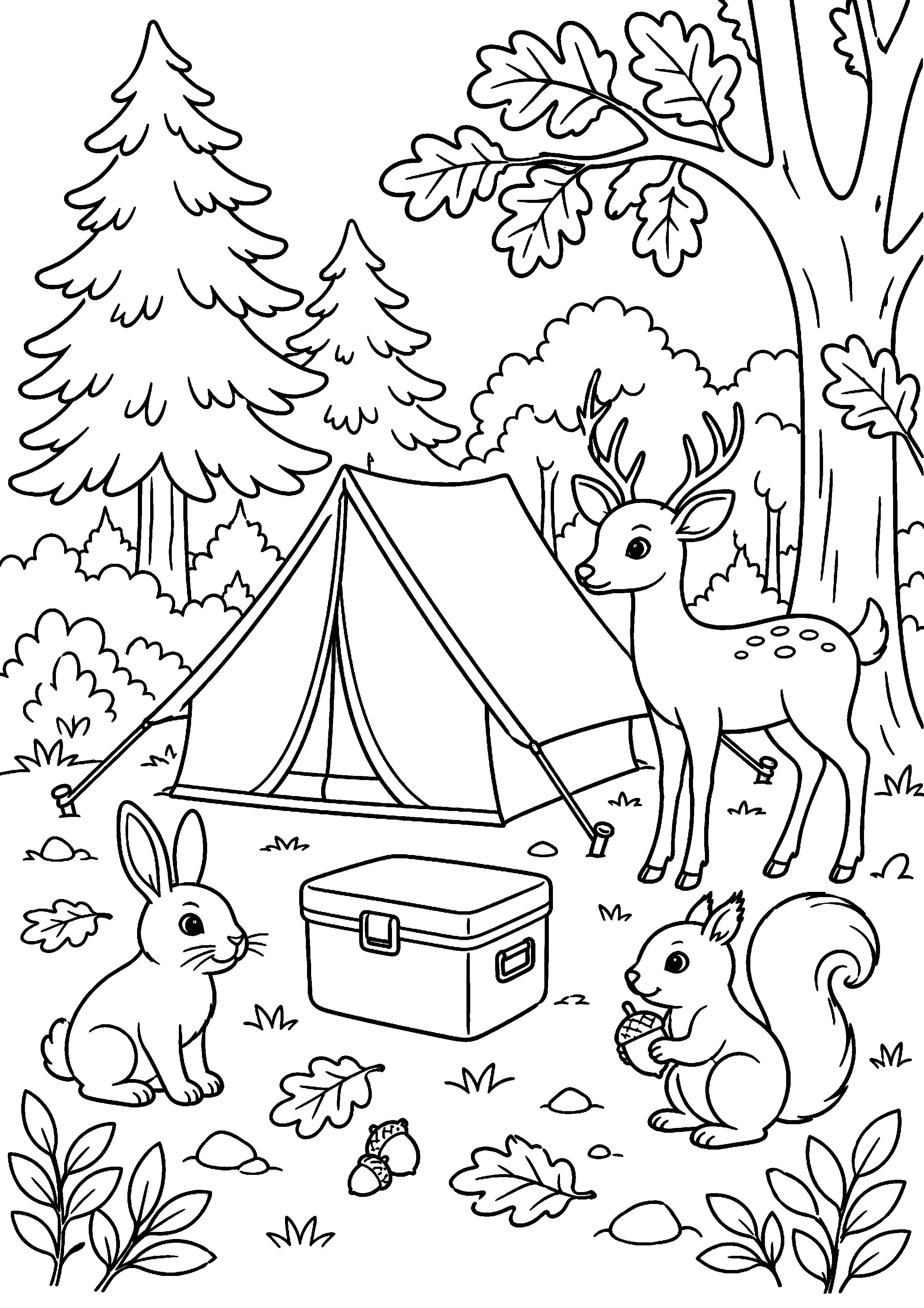 Coloriage camping à imprimer – dessin n°17