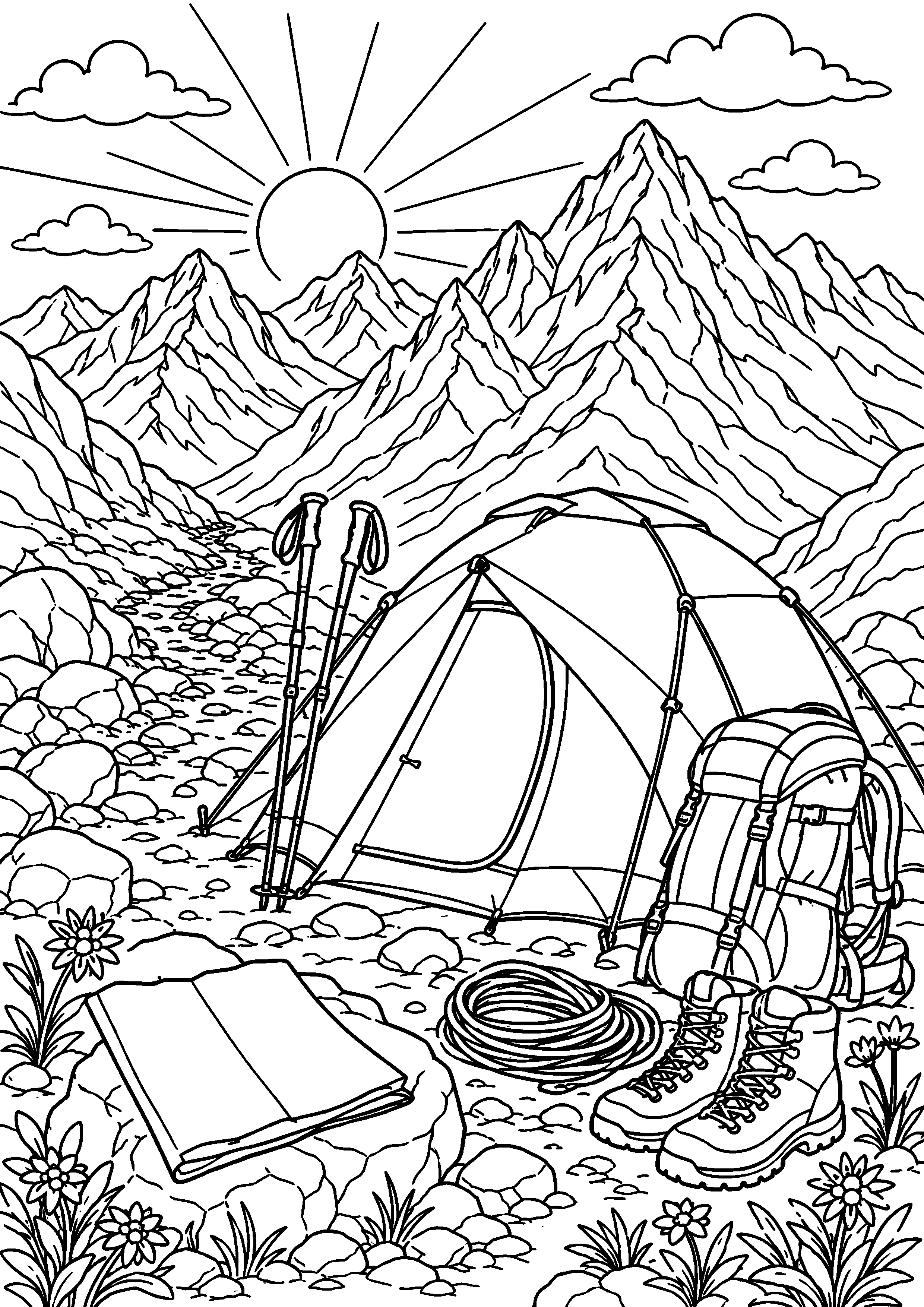 Coloriage camping à imprimer – dessin n°20