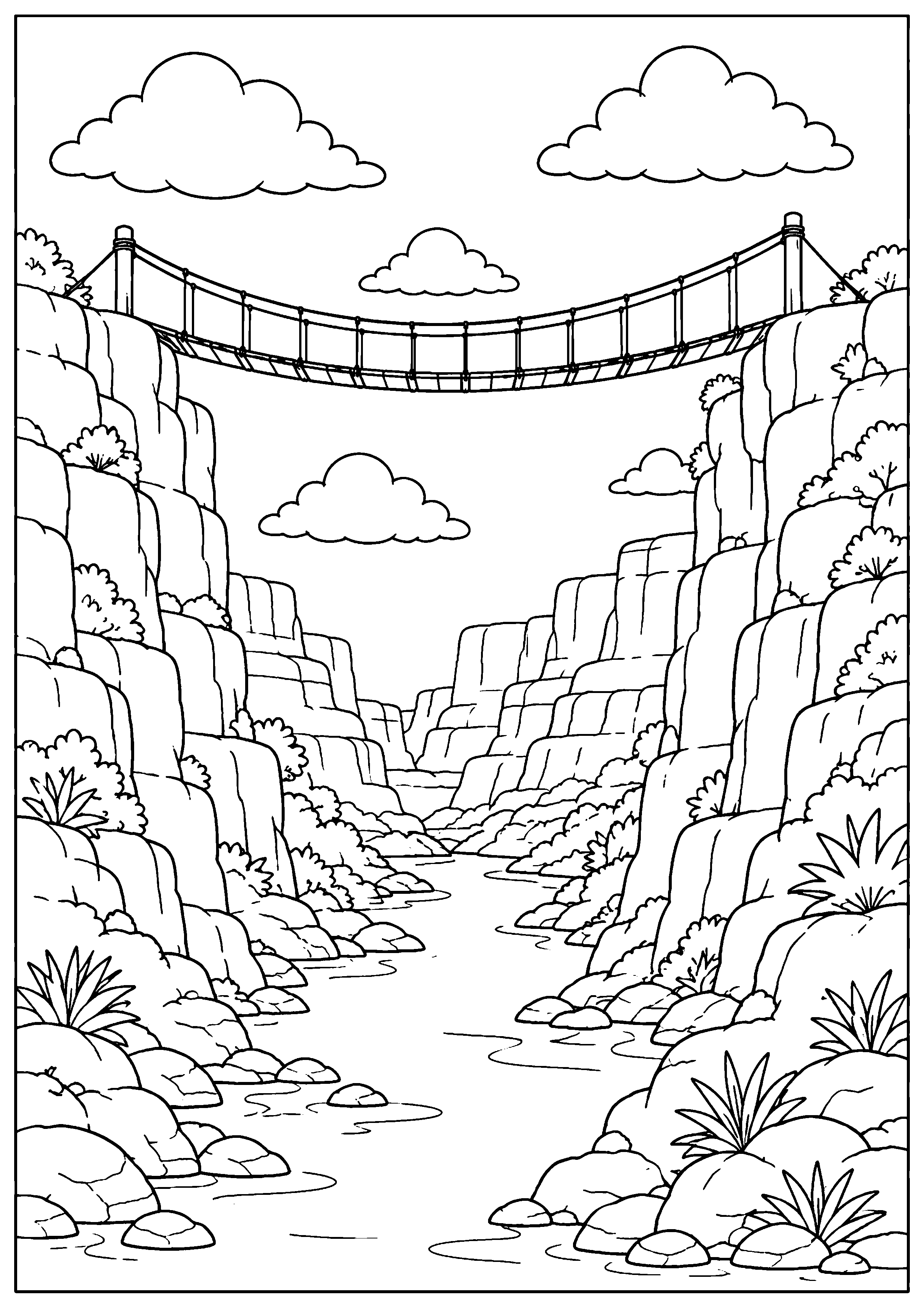 Coloriage canyon à imprimer – dessin n°5