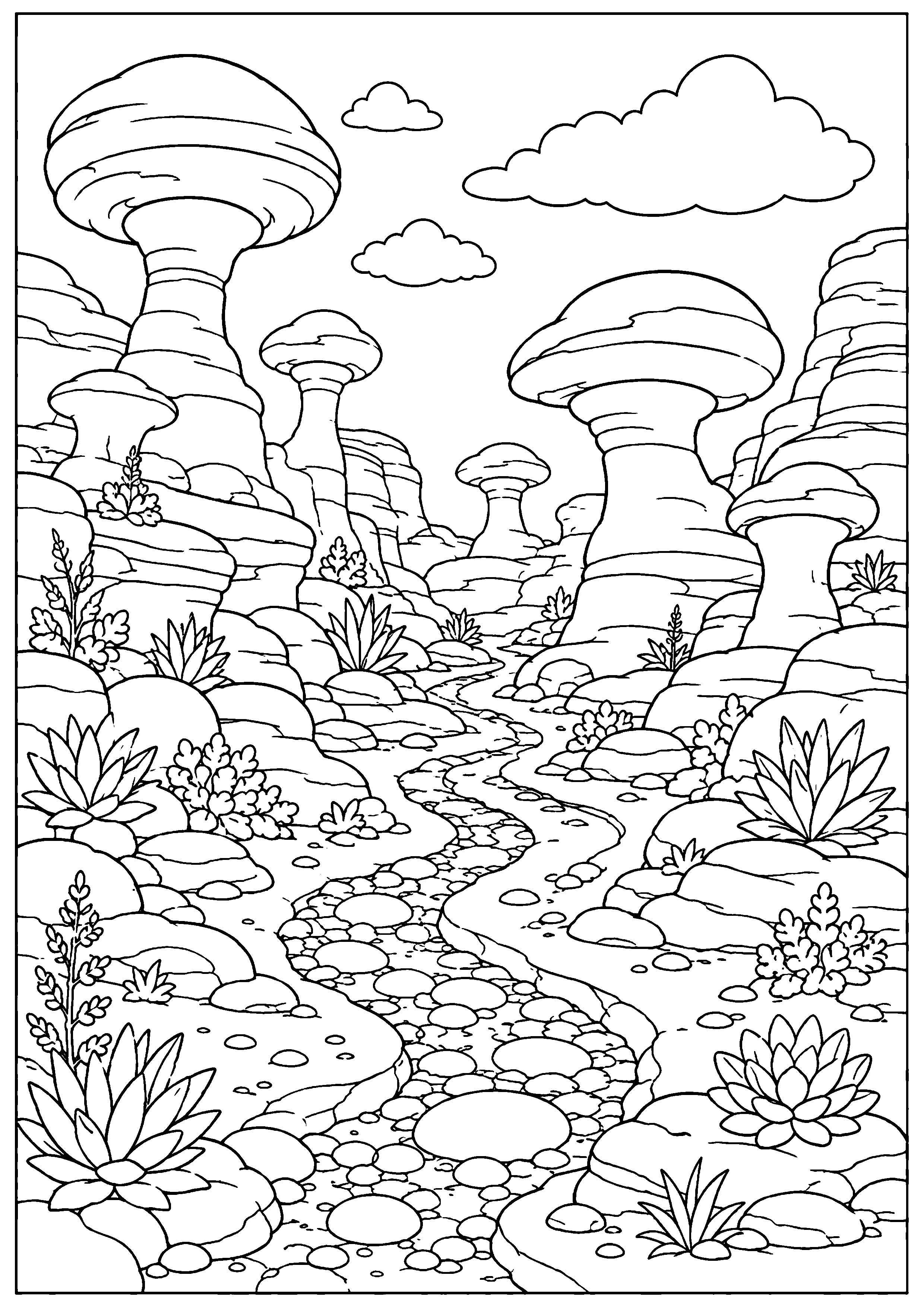 Coloriage canyon à imprimer – dessin n°6