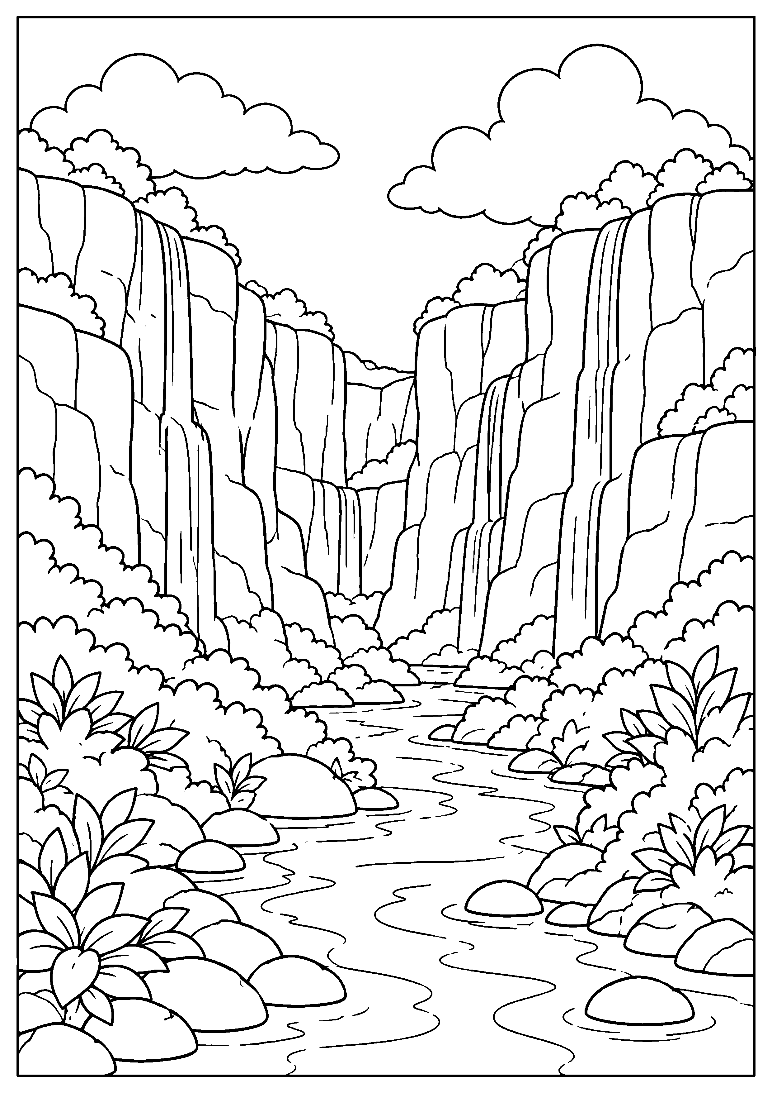Coloriage canyon à imprimer – dessin n°7