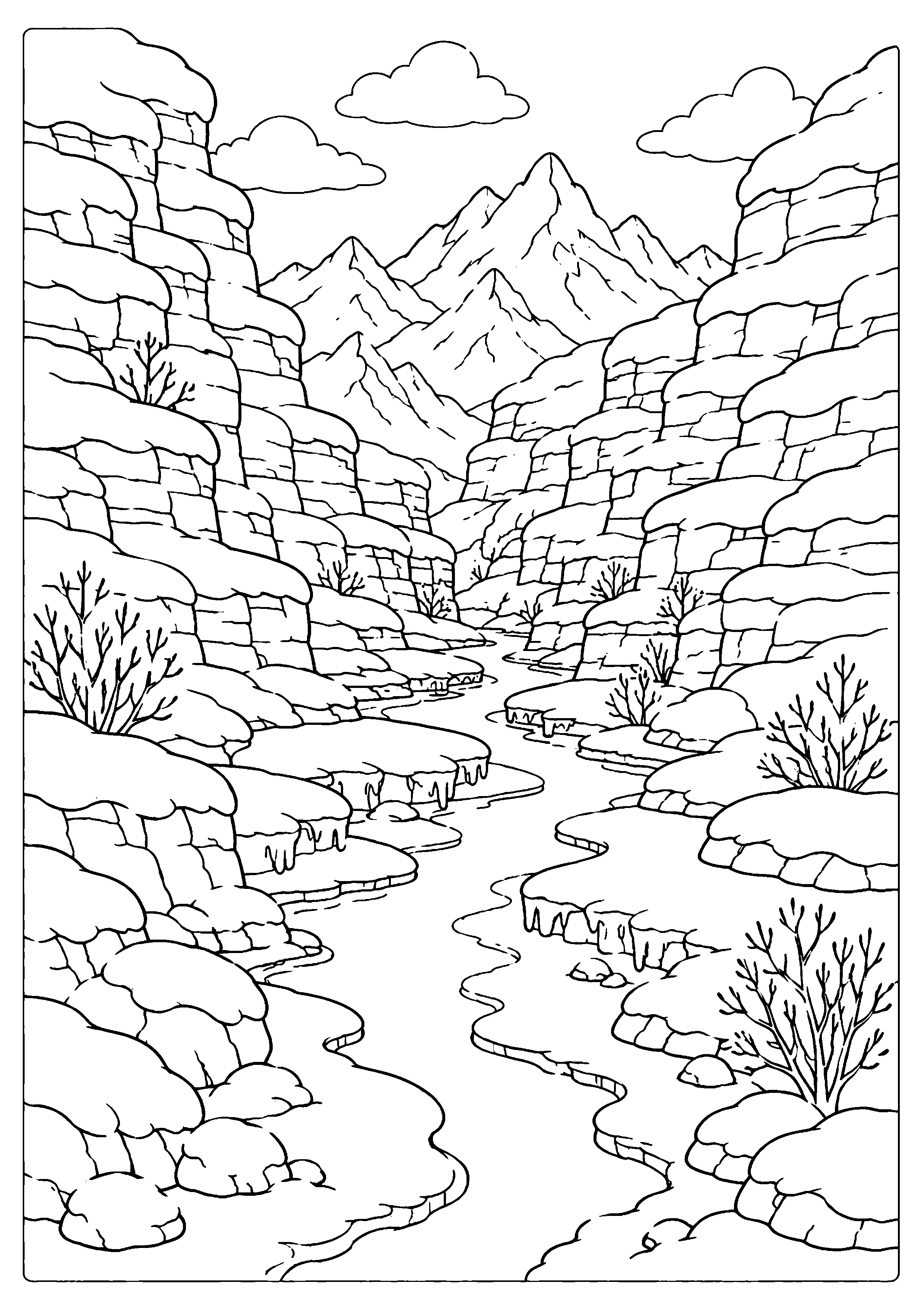 Coloriage canyon à imprimer – dessin n°8