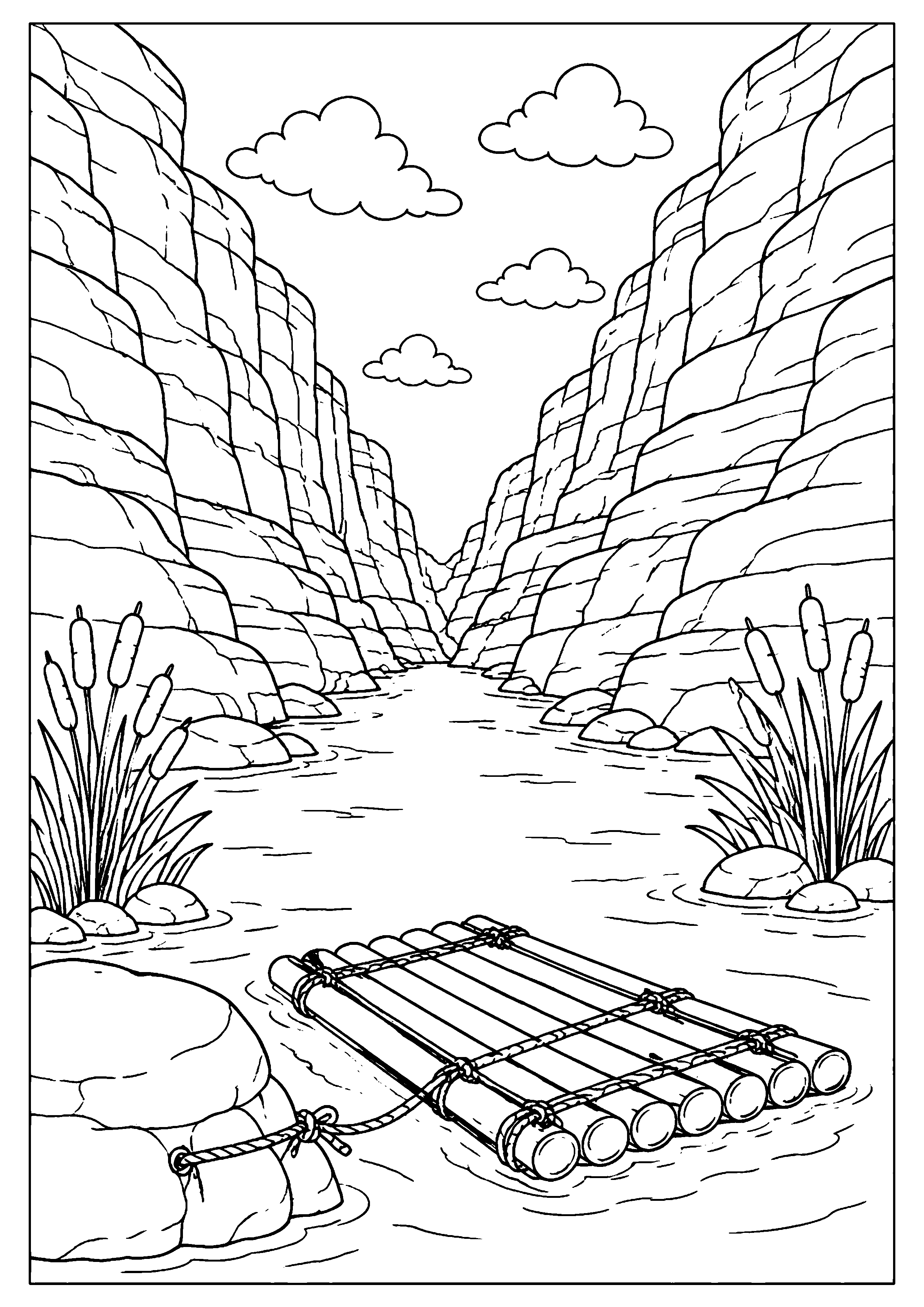 Coloriage canyon à imprimer – dessin n°10