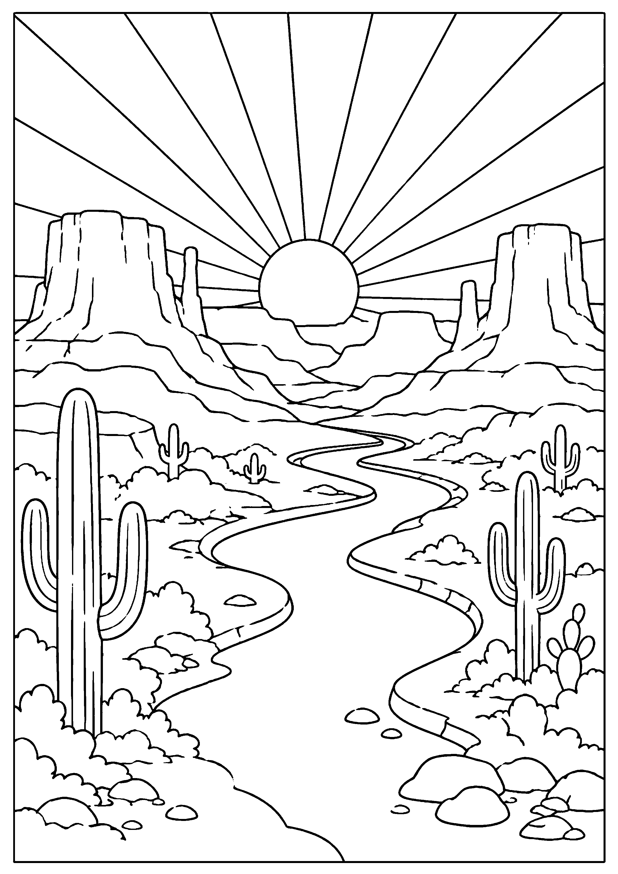 Coloriage canyon à imprimer – dessin n°13