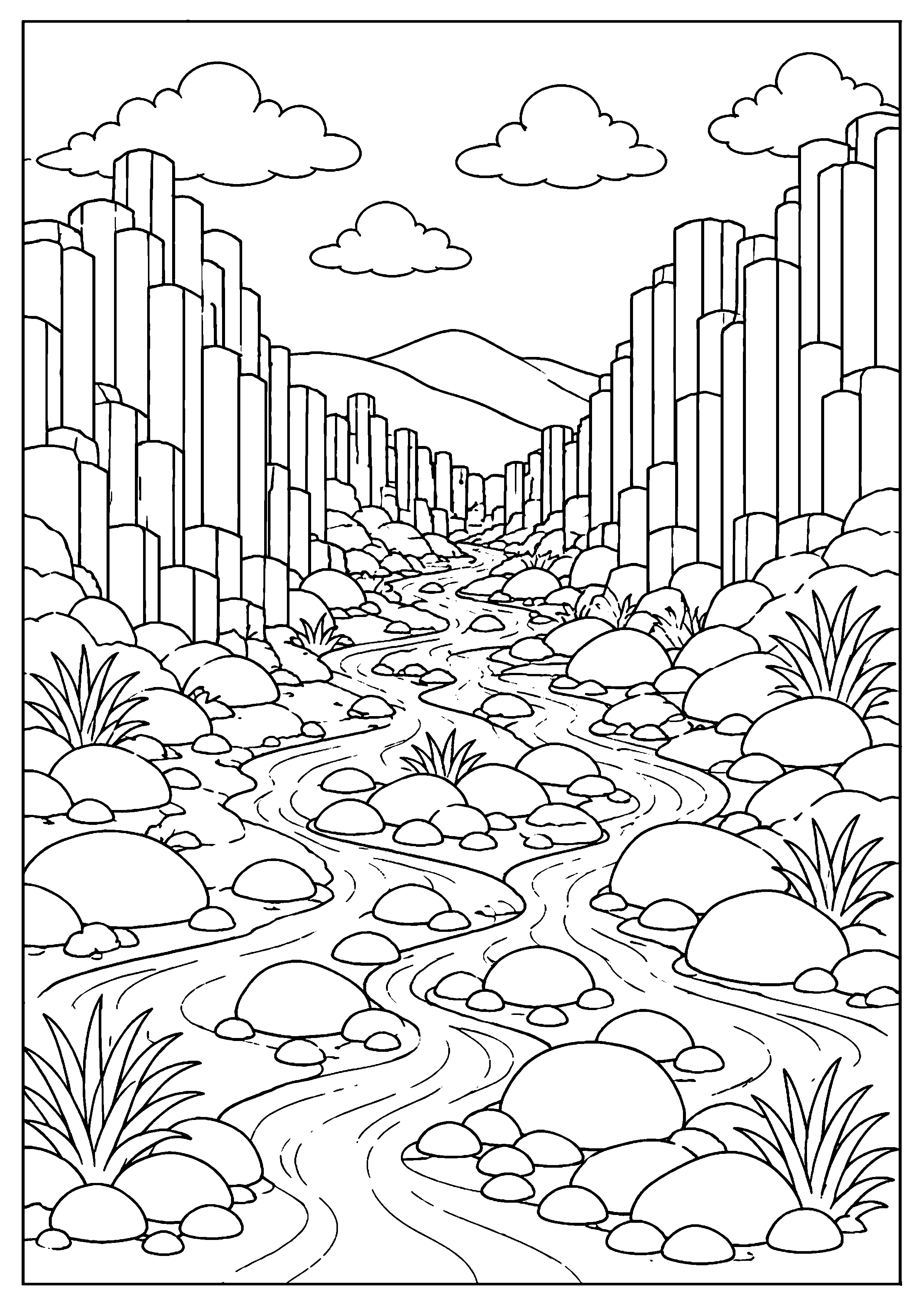 Coloriage canyon à imprimer – dessin n°15