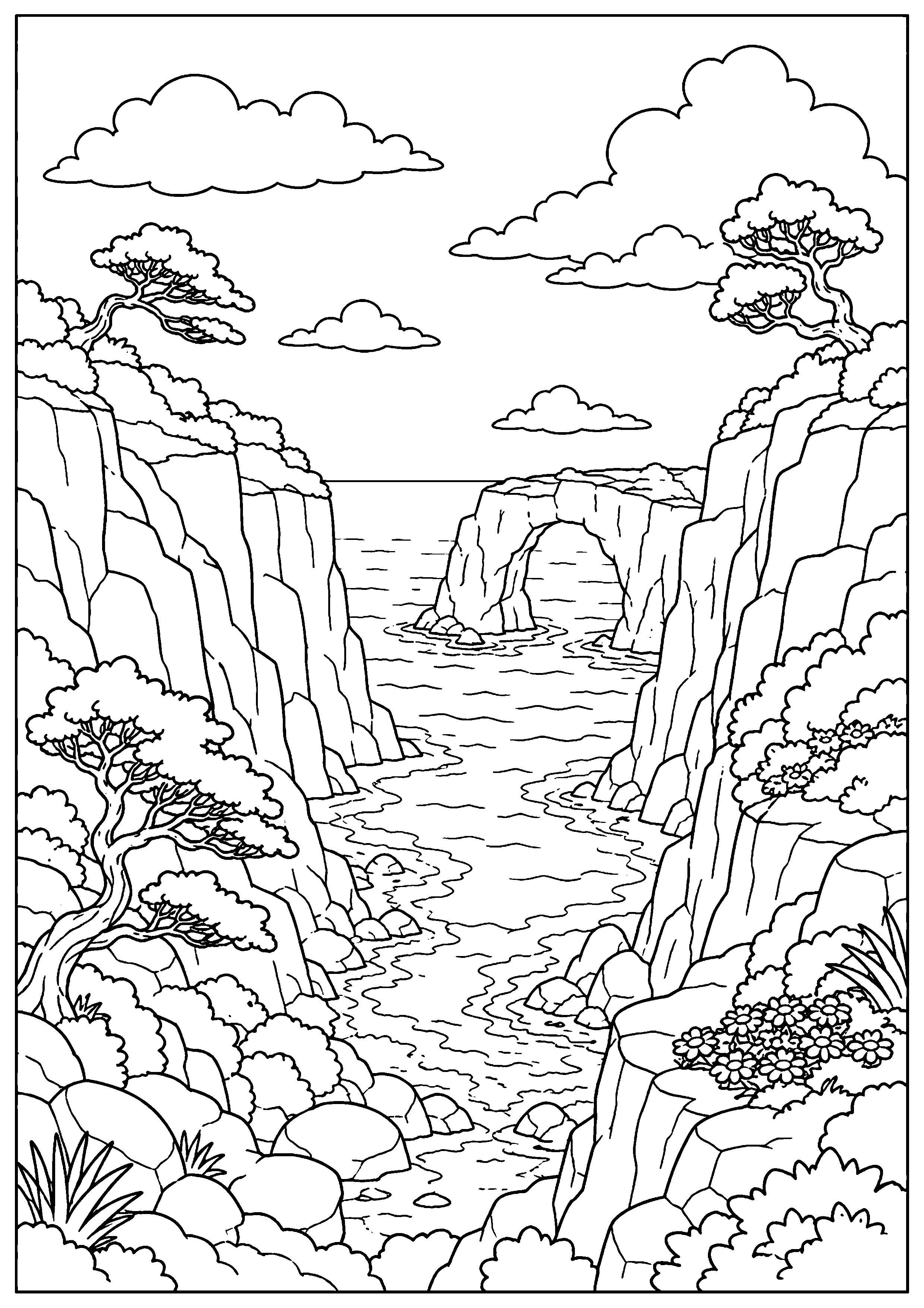 Coloriage canyon à imprimer – dessin n°16