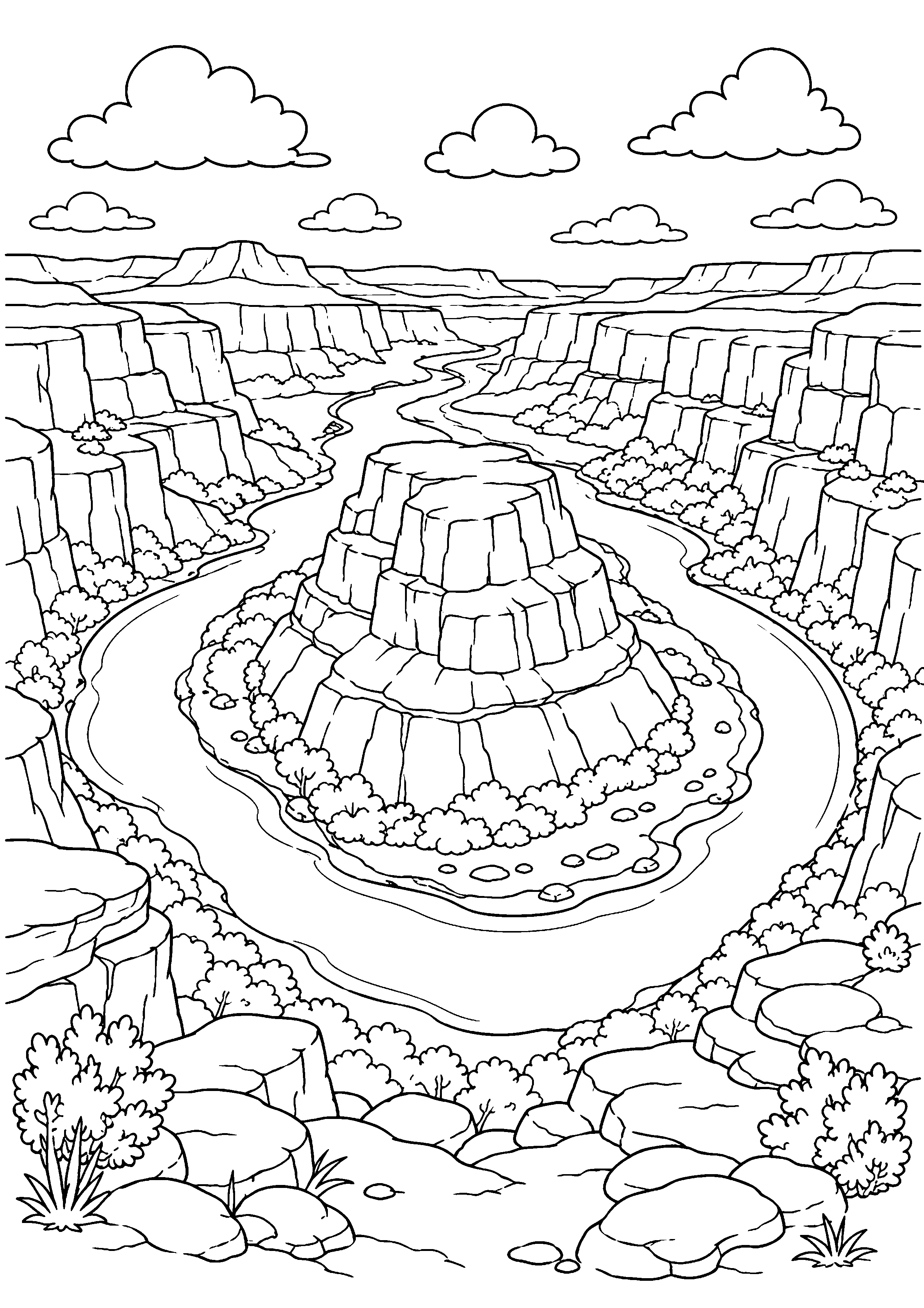 Coloriage canyon à imprimer – dessin n°18