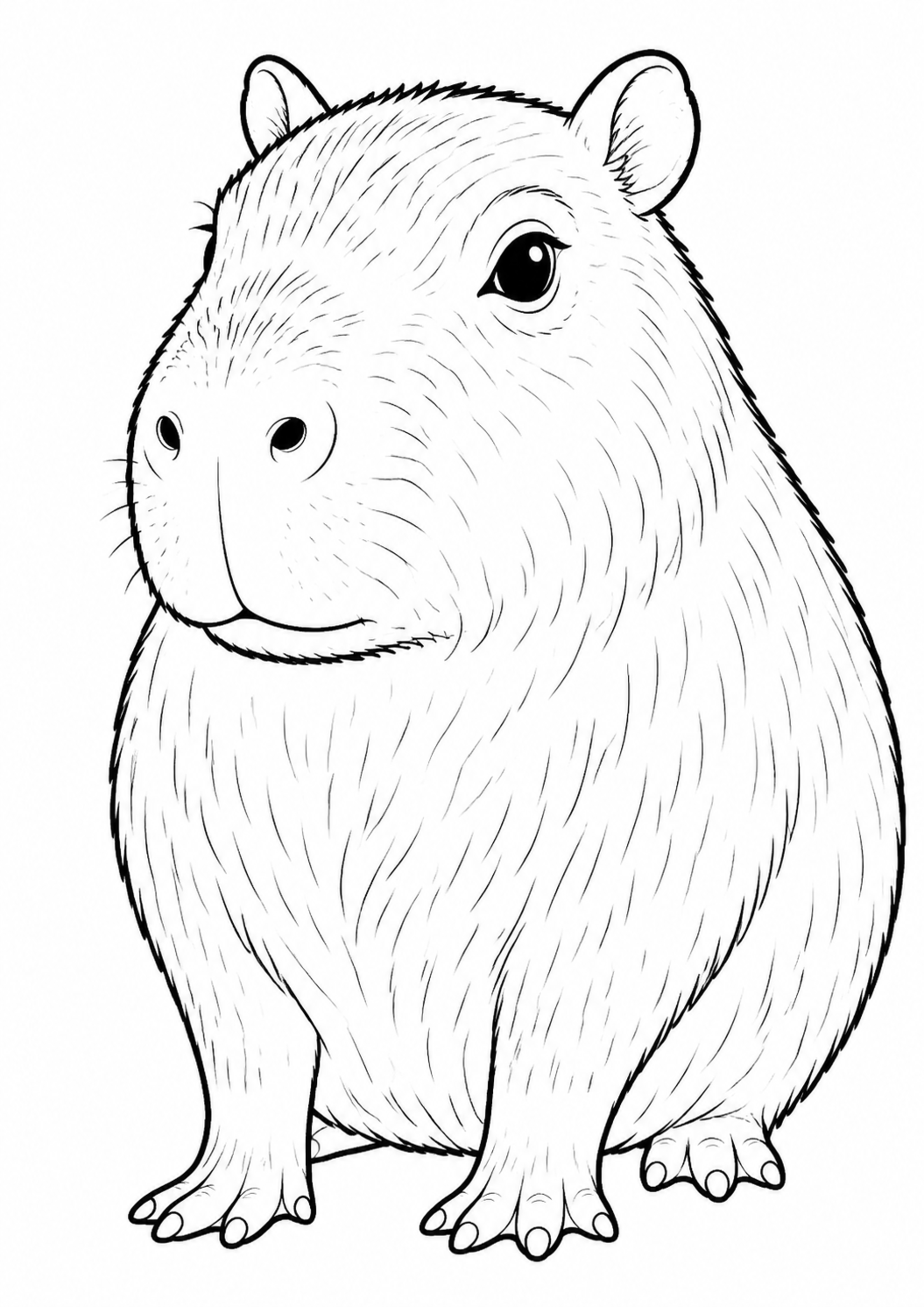 Coloriage Capybara à imprimer – dessin n°4