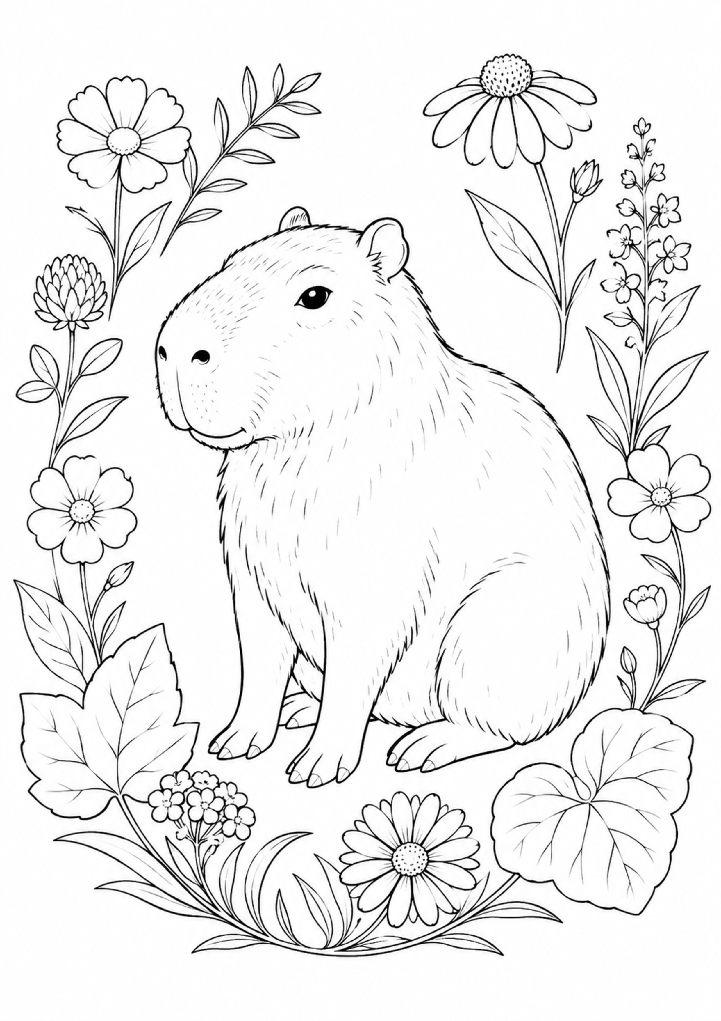 Coloriage Capybara à imprimer – dessin n°6