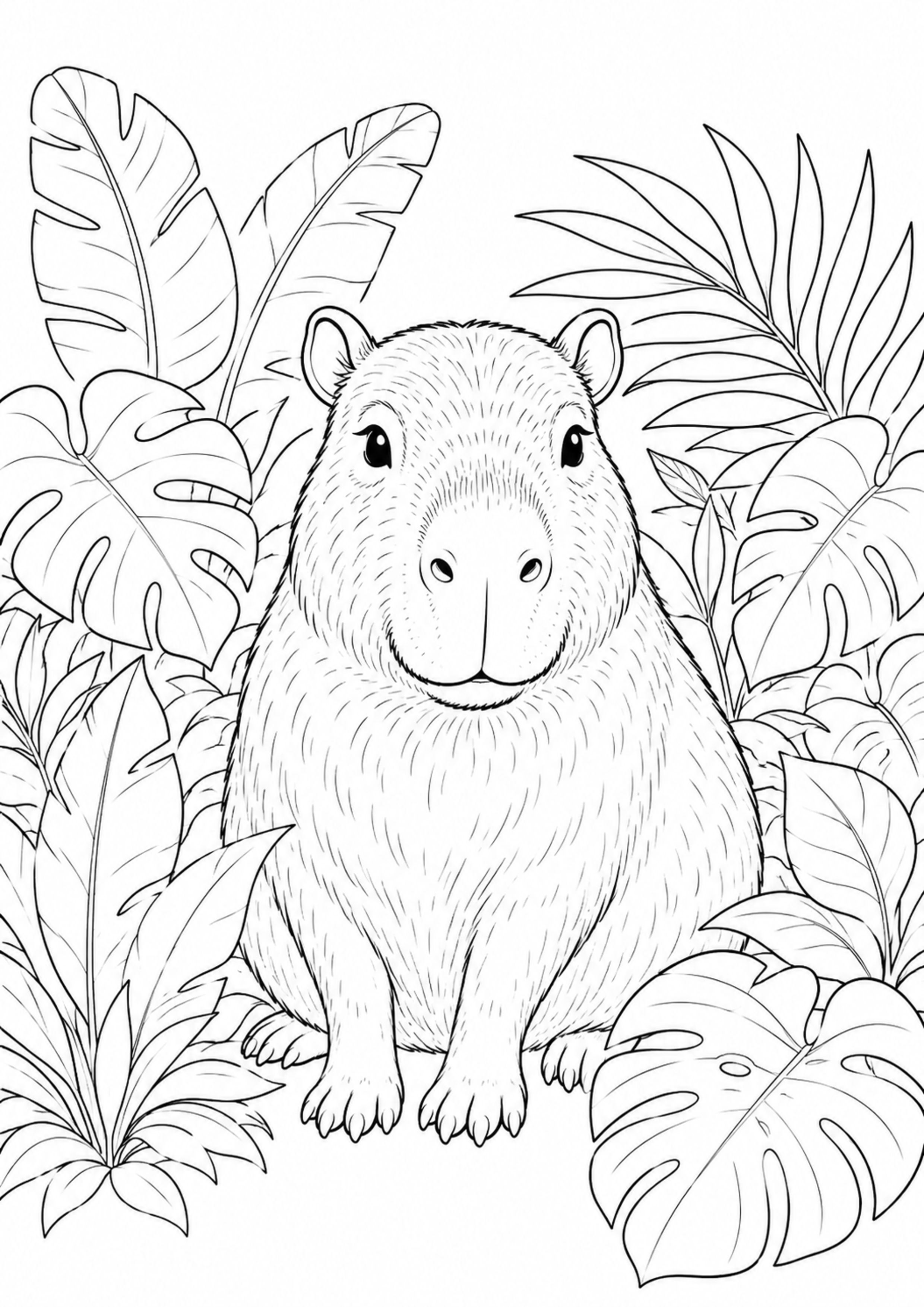 Coloriage Capybara à imprimer – dessin n°9