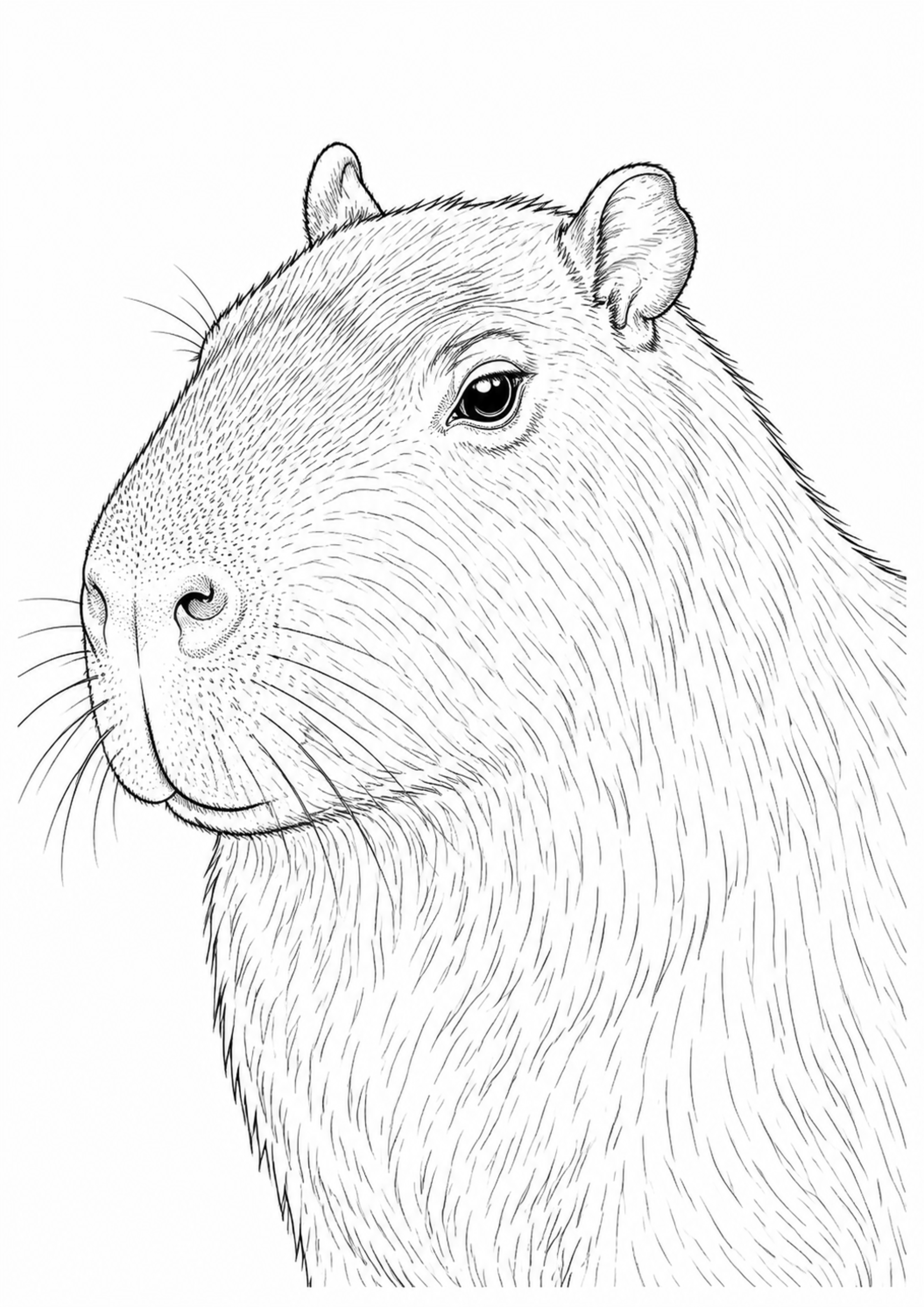 Coloriage Capybara à imprimer – dessin n°18