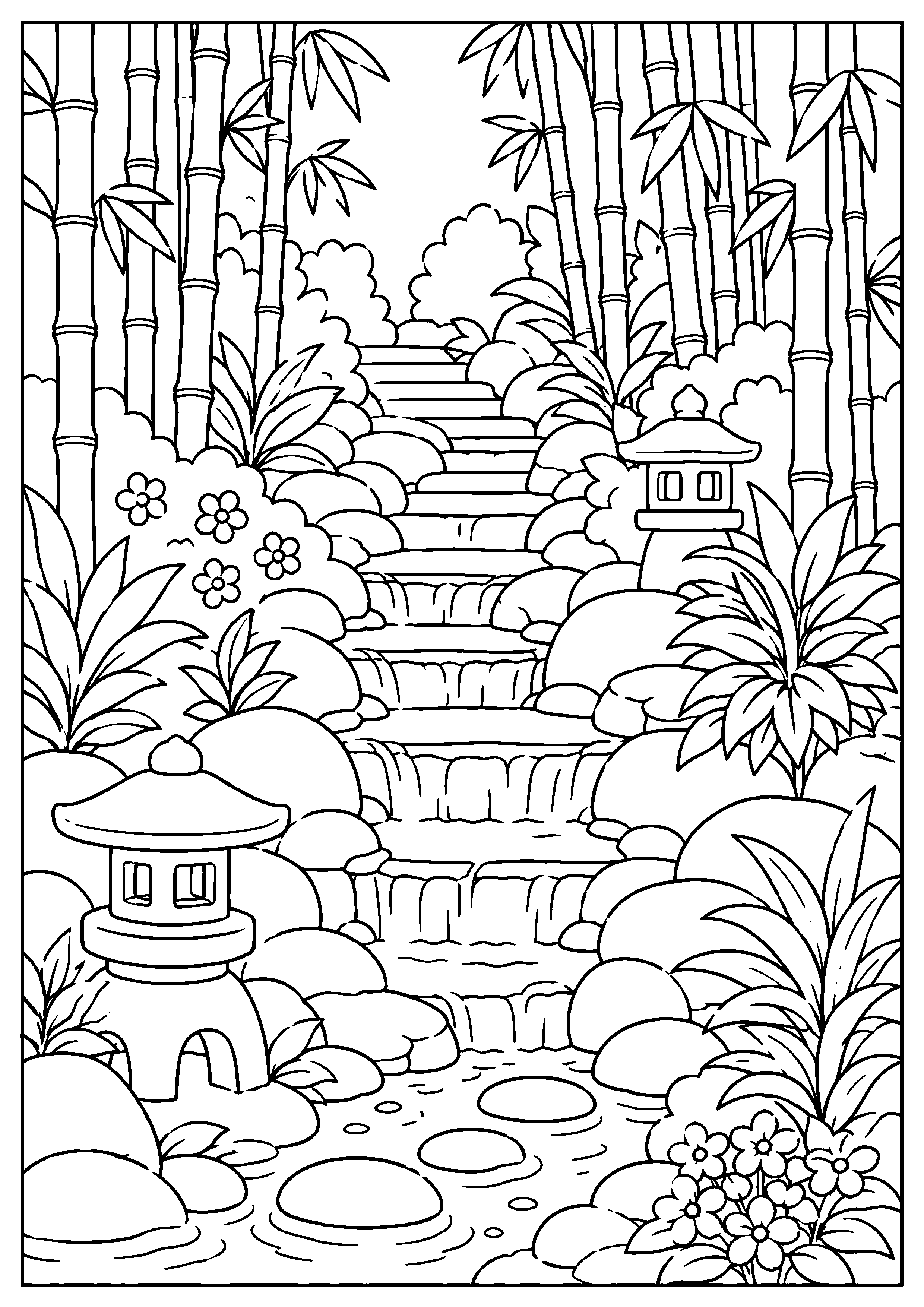 Coloriage cascade à imprimer – dessin n°14