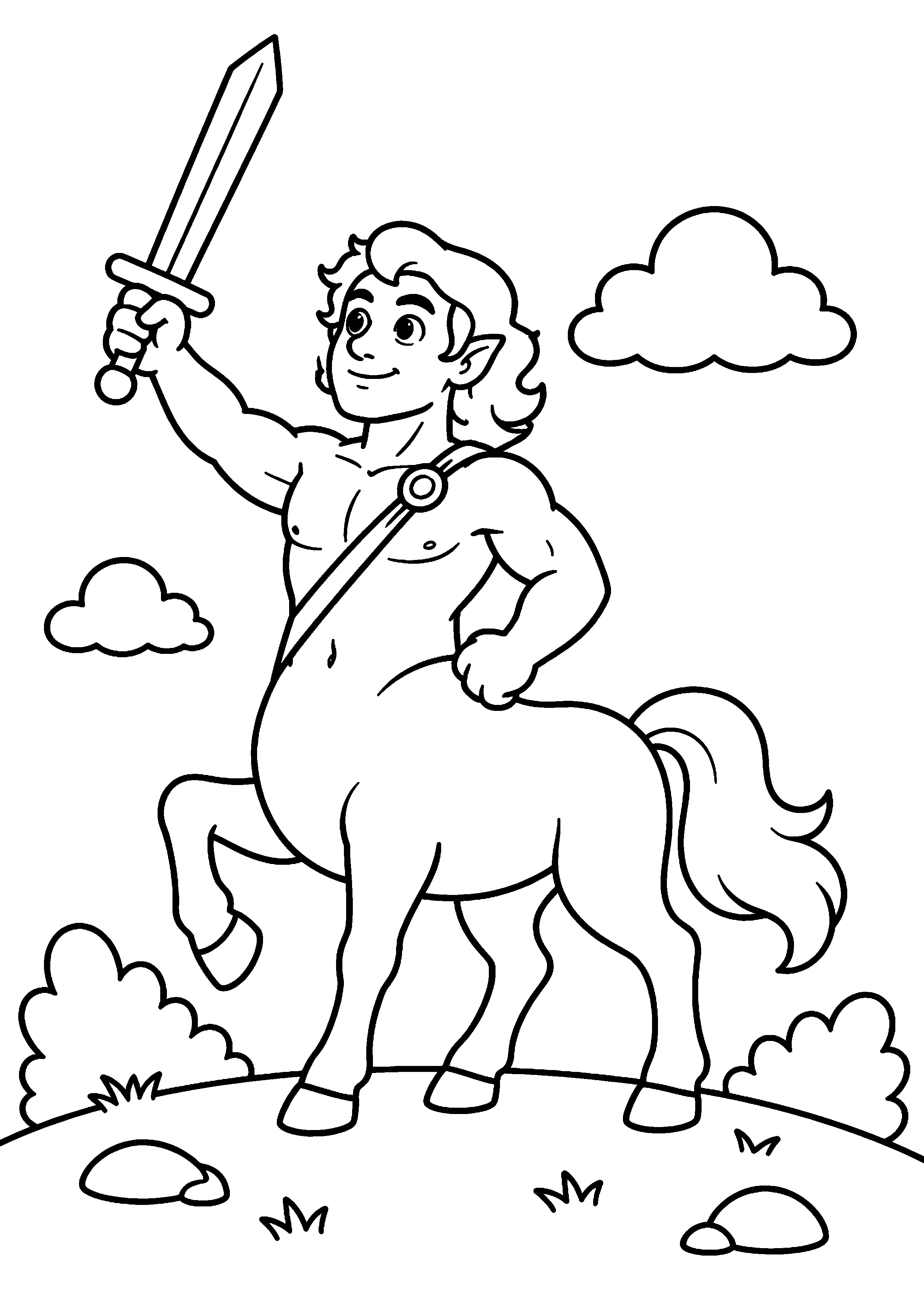 Coloriage Centaure à imprimer – dessin 2